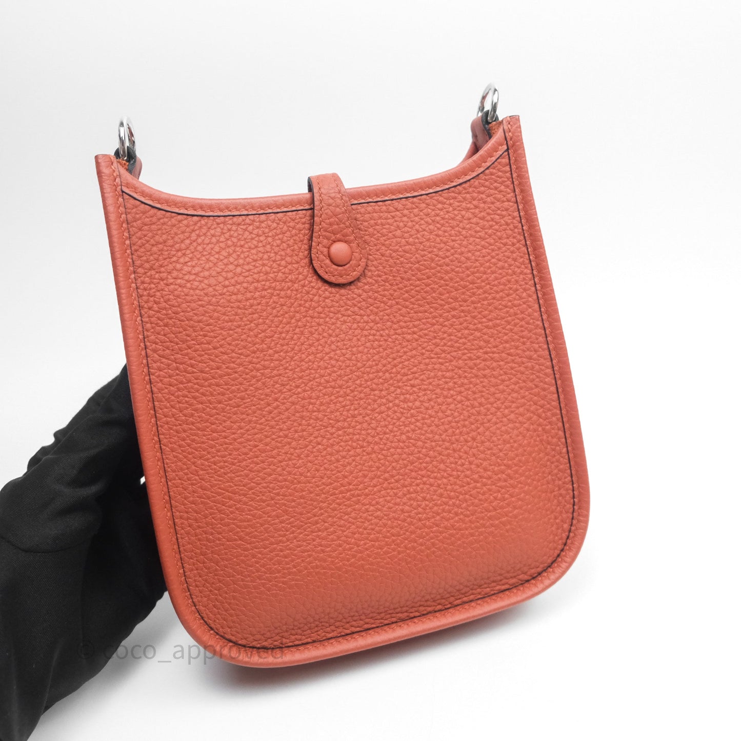 Hermès Mini Evelyne 16 Cuivre 6C Clemence Palladium Hardware