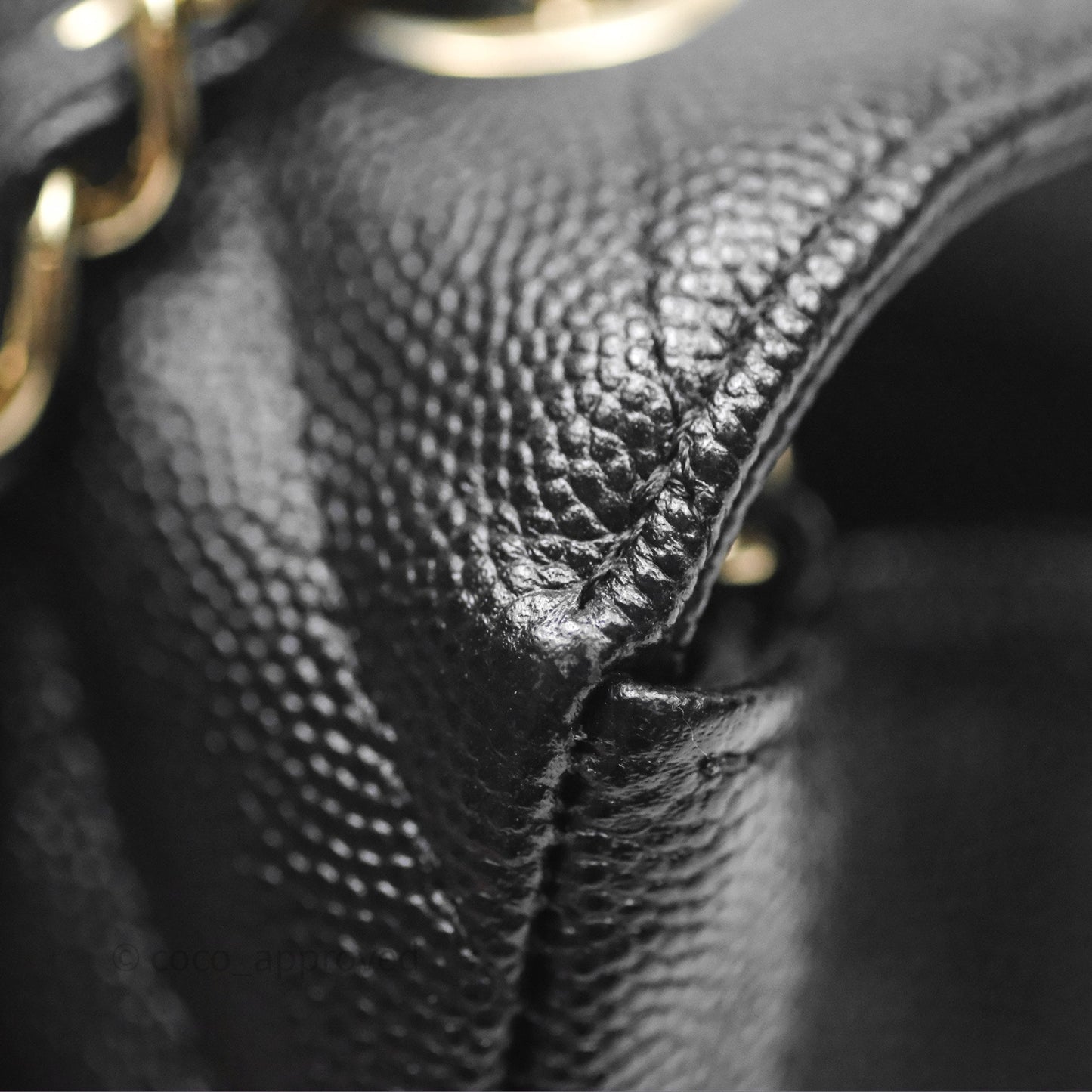 Chanel Mini Rectangular Chevron Black Caviar Gold Hardware