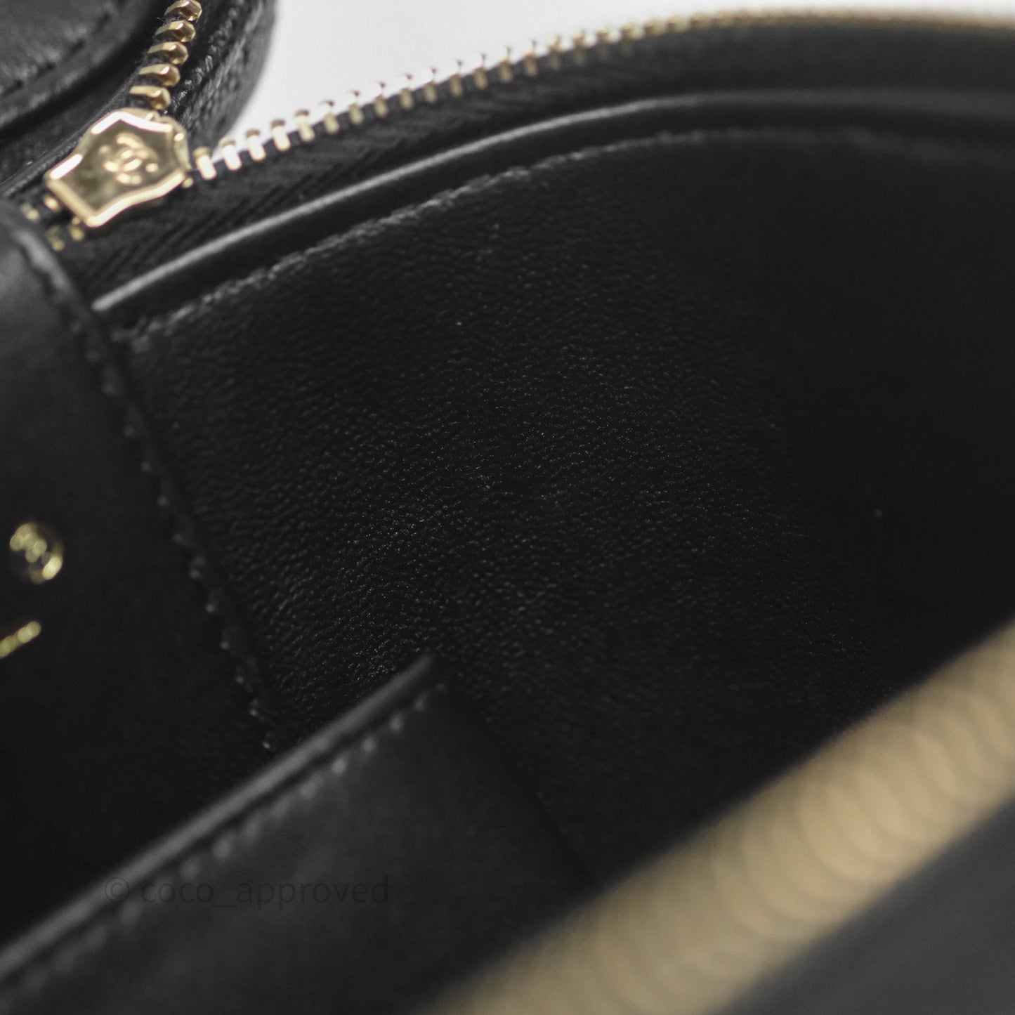 Chanel Quilted Top Handle Vanity Case Black Caviar Gold Hardware