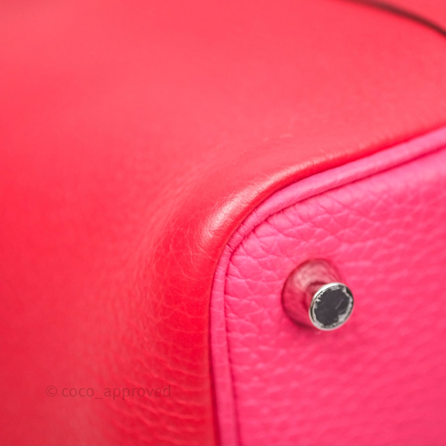 Hermès Picotin 18 Rouge de Coeur S3/ Rose Extrême I6/ Bleu Zanzibar B3 Clemence Palladium Hardware
