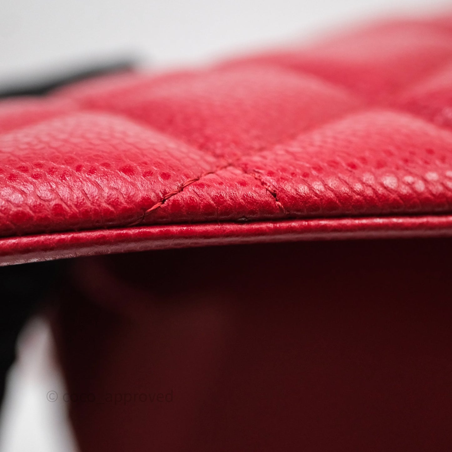 Chanel Jumbo Double Flap Red Caviar Silver Hardware⁣⁣
