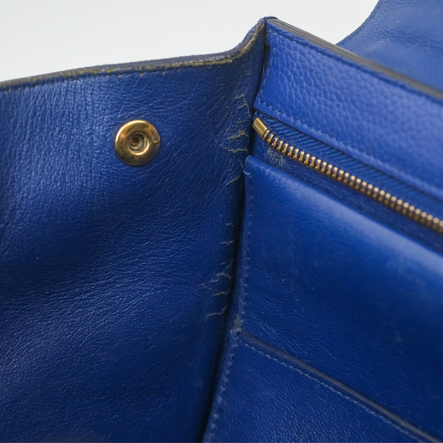 Celine Small Sleek Trapeze Blue Calfskin