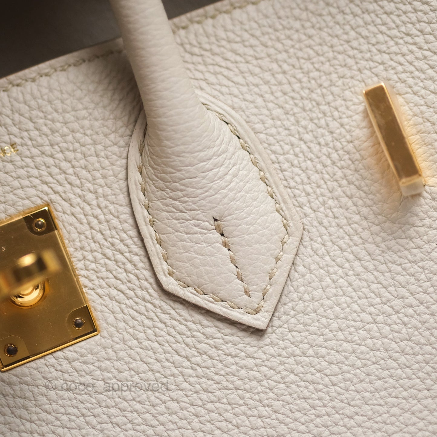 Hermes Birkin 25 Retourne Beton 8L Togo Gold Hardware