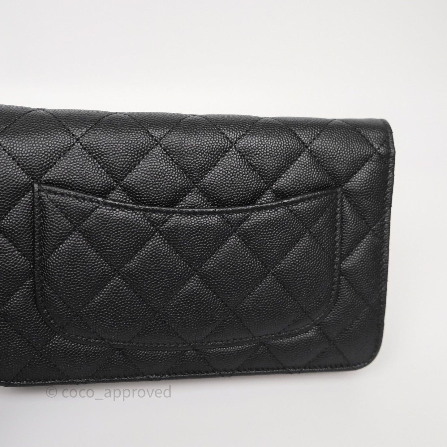Chanel Wallet On Chain WOC Black Caviar Gold Hardware 23C