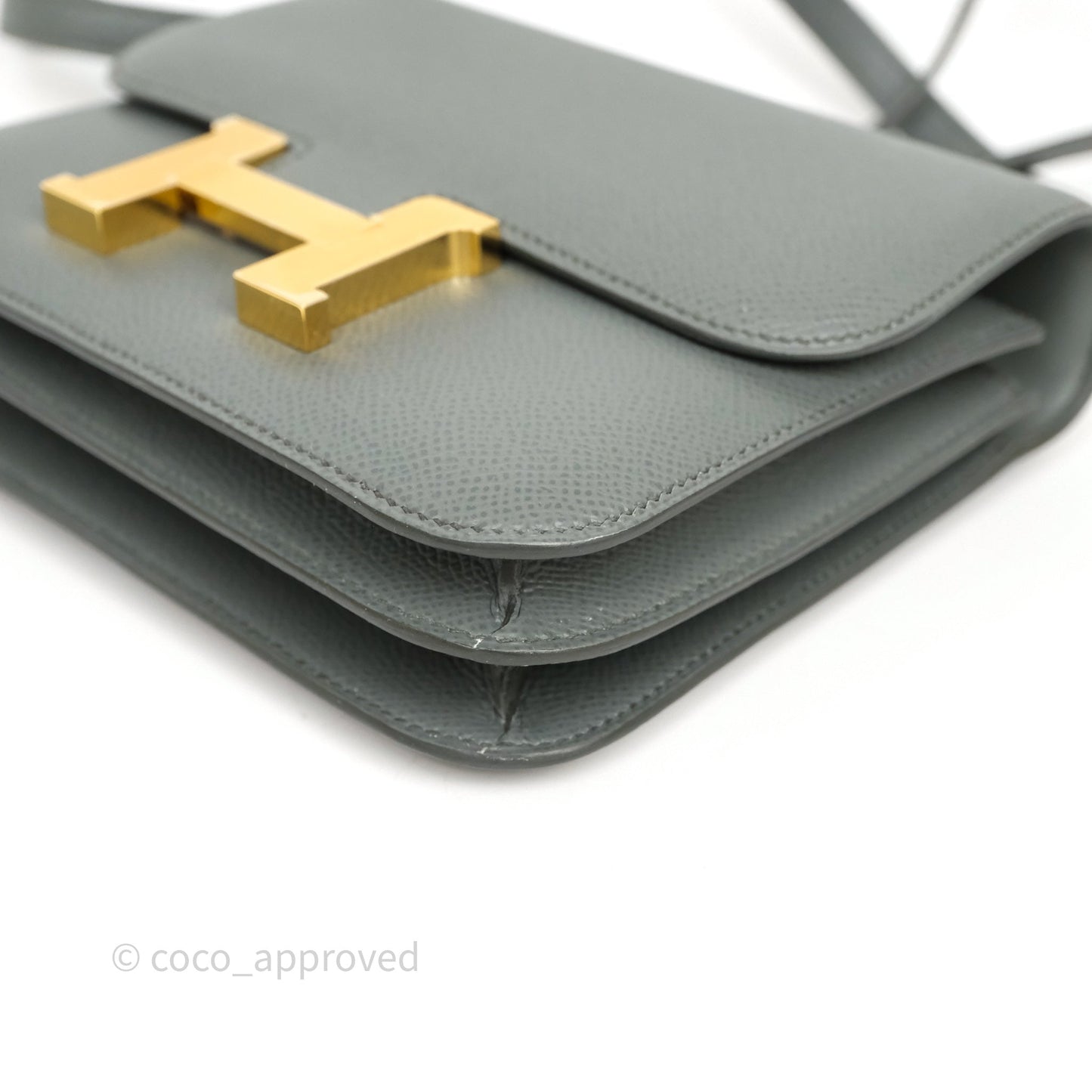 Hermès Constance Mini 18cm Vert Amande 63 Epsom Gold Hardware