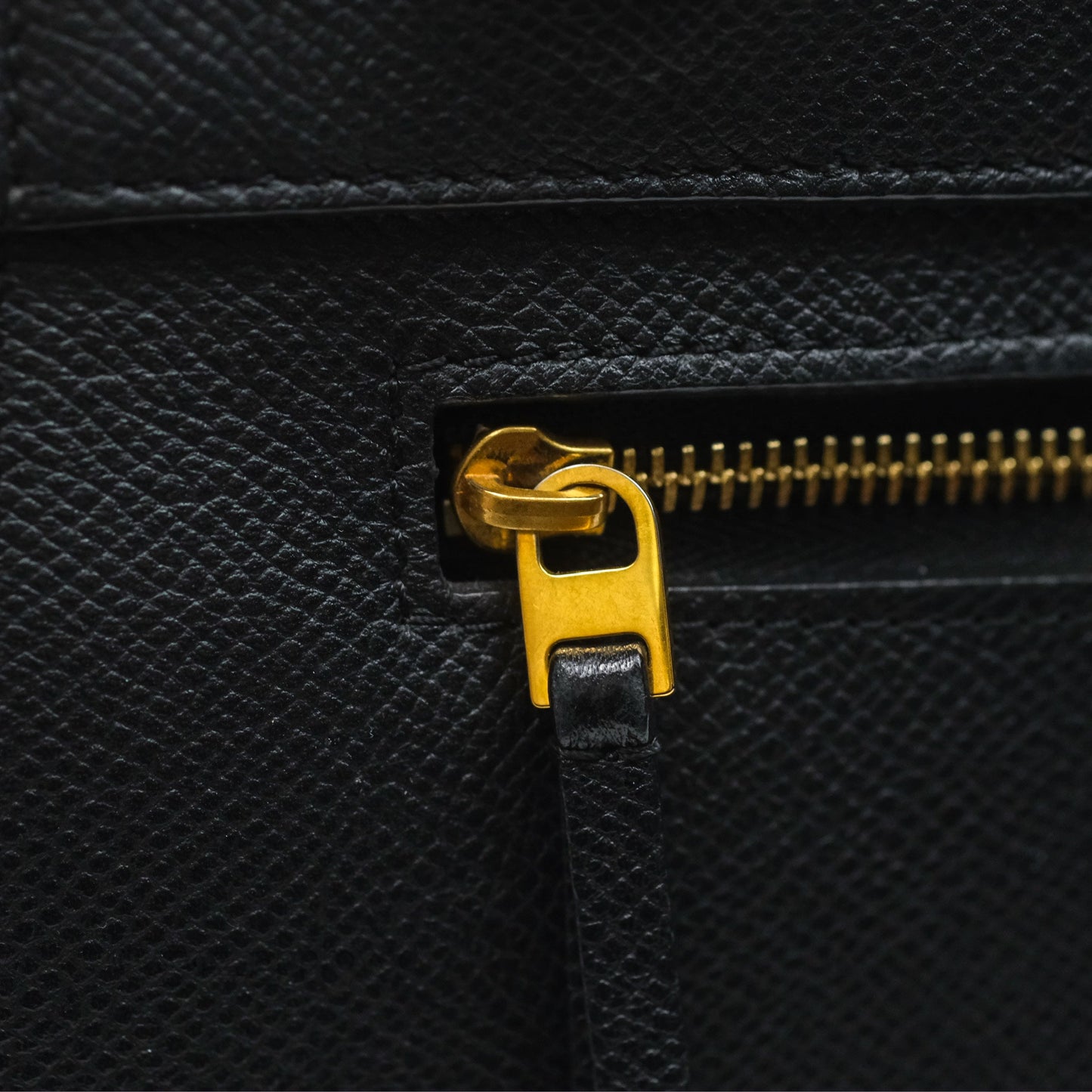 Celine Micro Belt Bag Black Grained Calfskin Gold Hardware