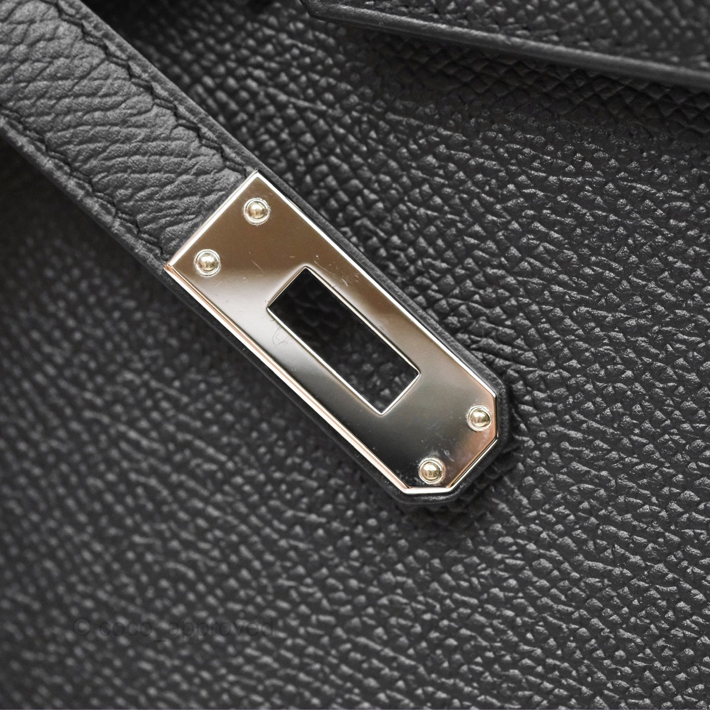 Hermes Birkin 25 Sellier Black Noir 89 Epsom Palladium Hardware