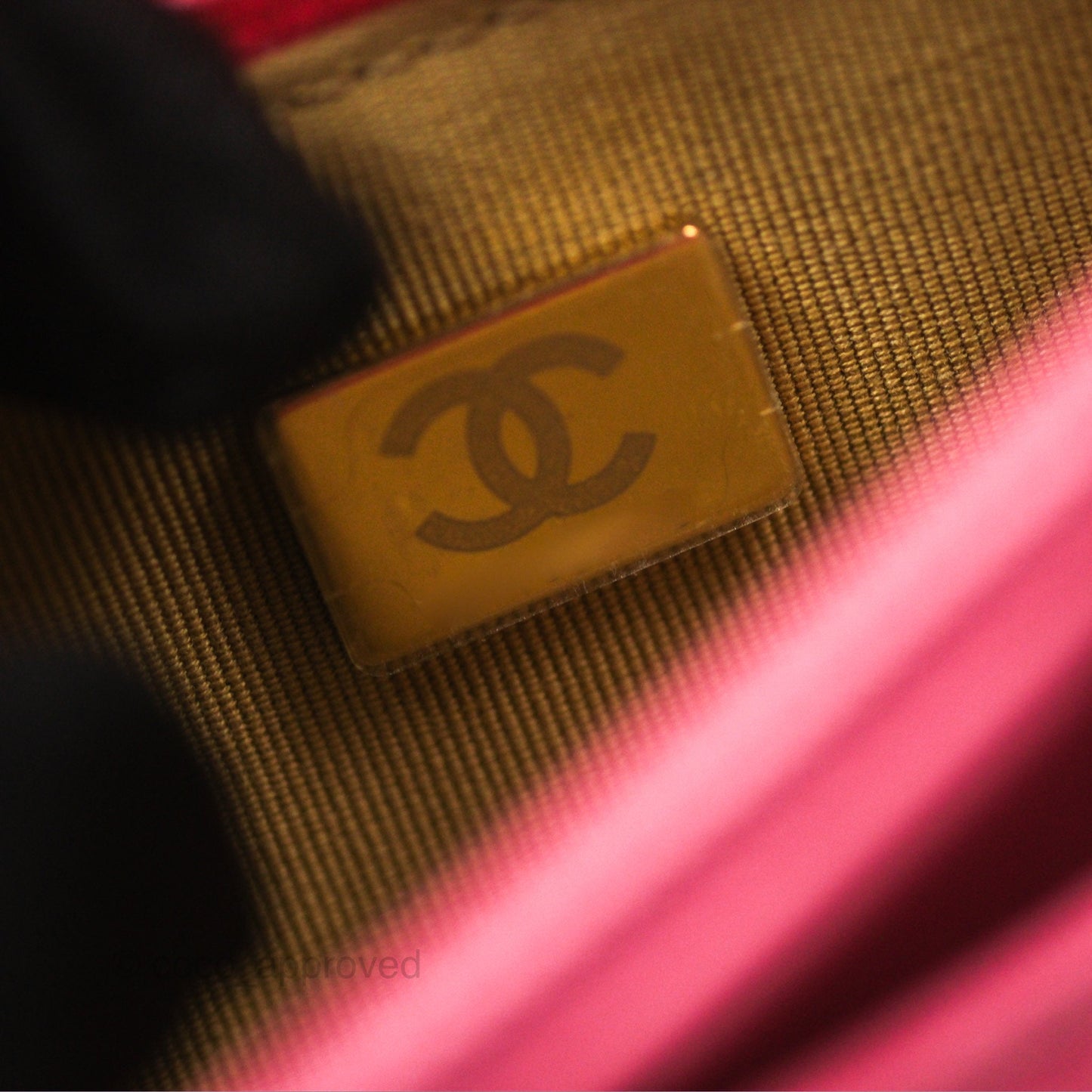 Chanel Quilted Pearl Crush Wallet on Chain WOC Pink Lambskin Aged Gold Hardware