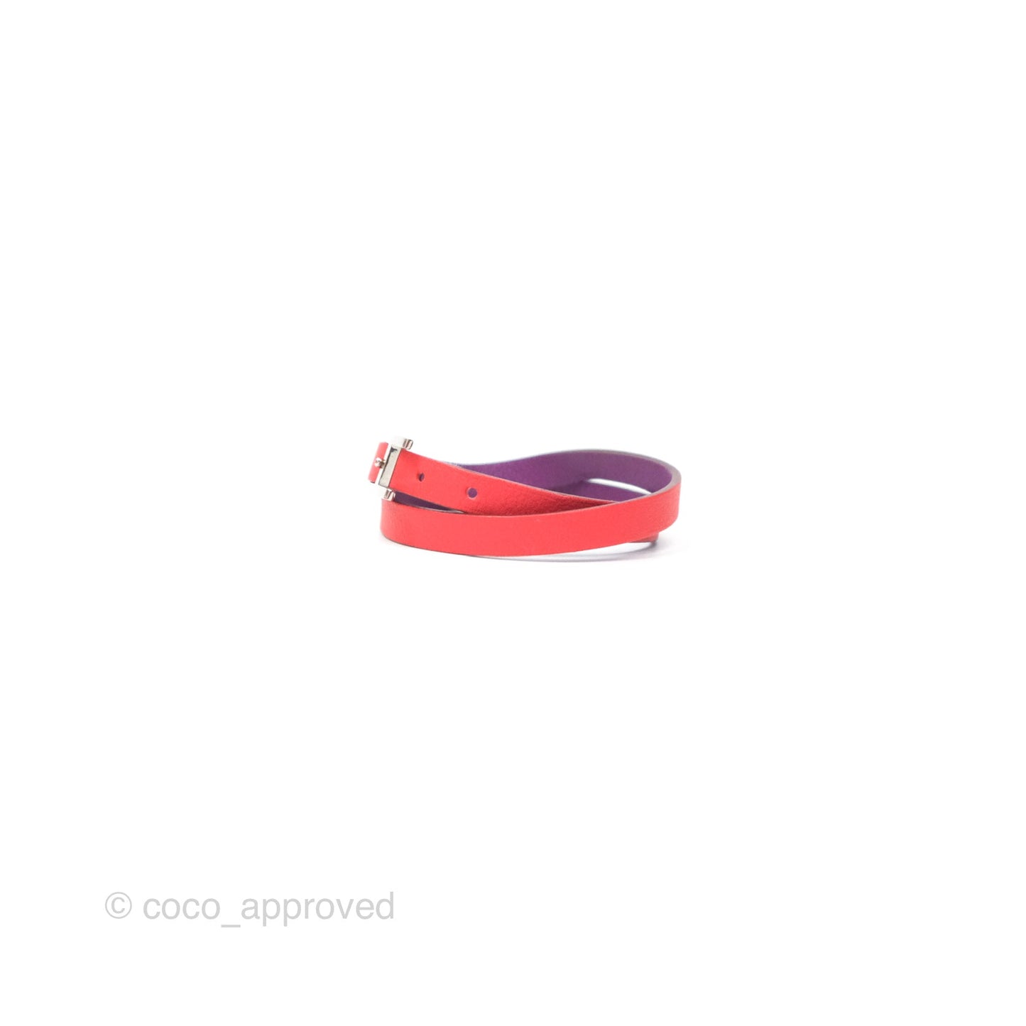 Hermès Behapi Double Tour Bracelet Capucine Anemone Palladium Hardware