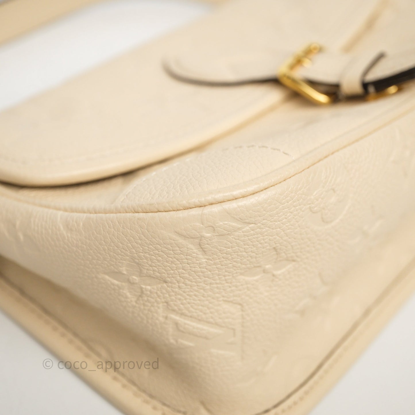 Louis Vuitton Diane Crème Beige Monogram Empreinte Leather