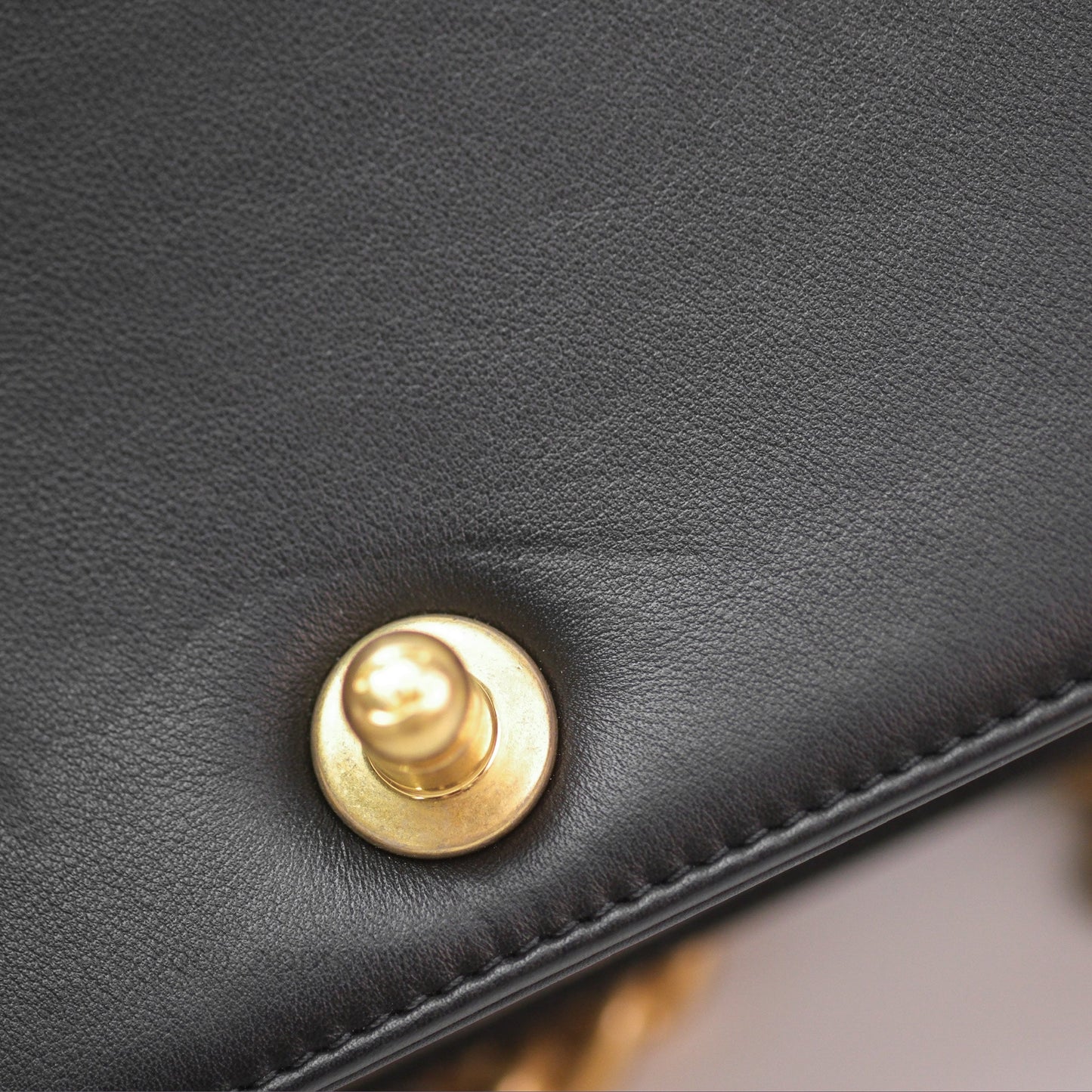 Chanel Small Boy Black Lambskin Aged Gold Hardware
