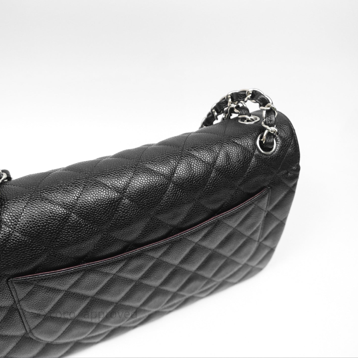 Chanel Jumbo Double Flap Black Caviar Silver Hardware⁣⁣