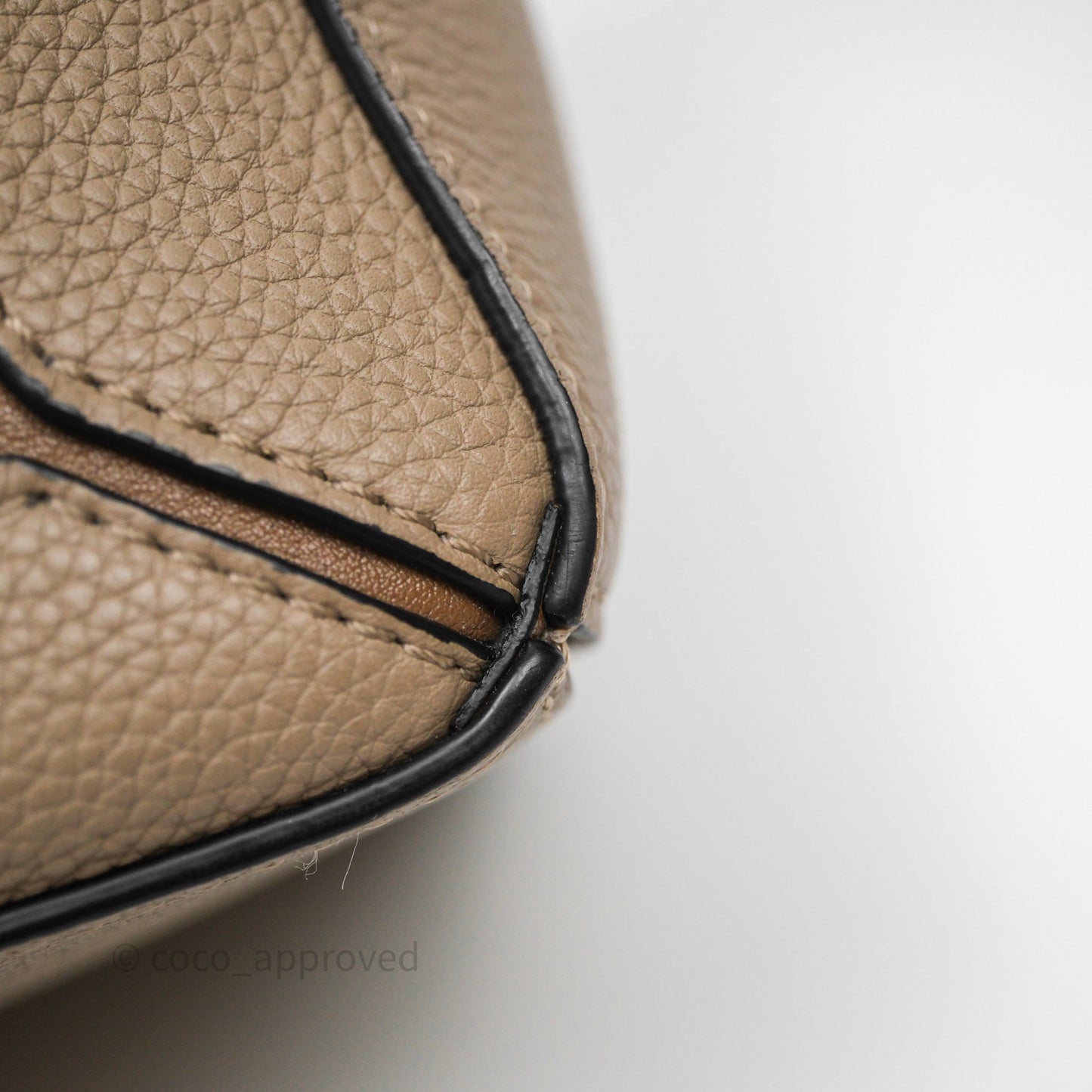 Loewe Small Puzzle Bag Sand Mink Grained Calfskin Gold Hardware