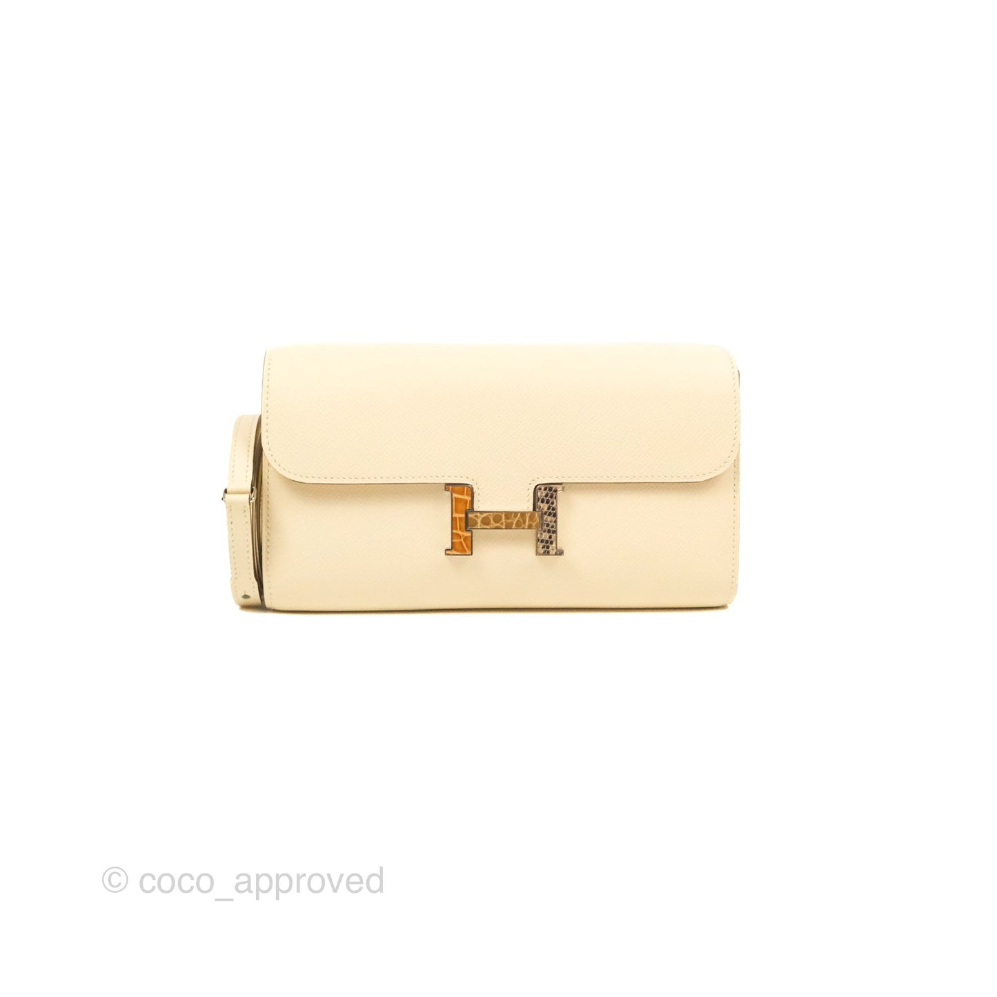Hermès Constance Long To Go Wallet Nata Epsom Tabac Cam/ Beige Sar/ Ombre Alligator Missi