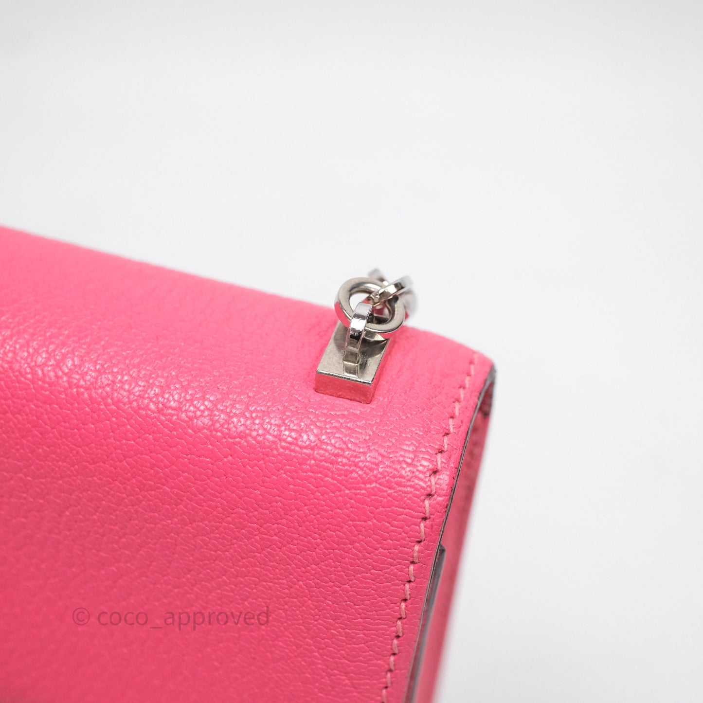 Hermès Mini Verrou Chaine Bag Rose Lipstick U5 Chevre Mysore Palladium Hardware
