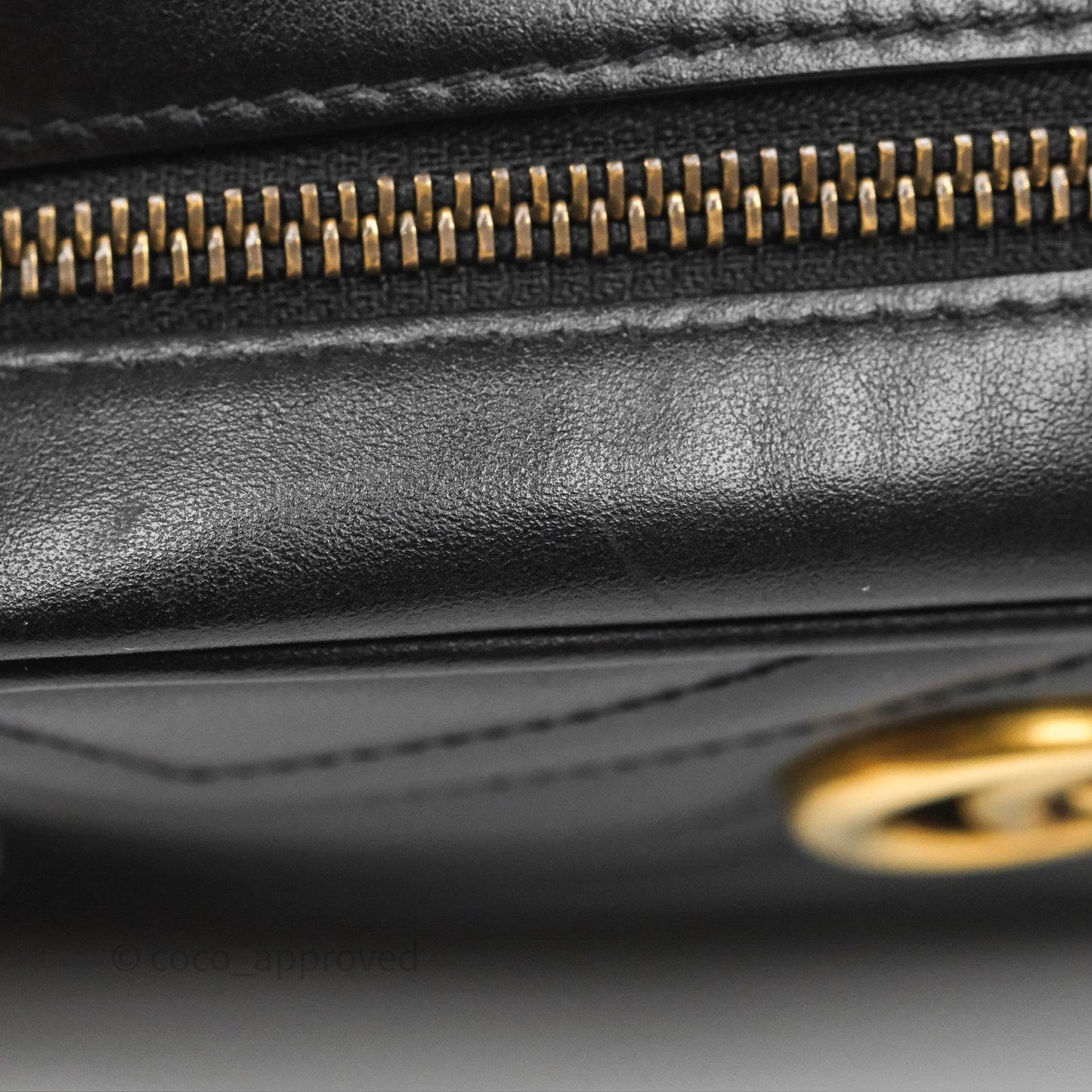 Gucci Mini Matelasse GG Marmont Camera Bag Black Calfskin Gold Hardware