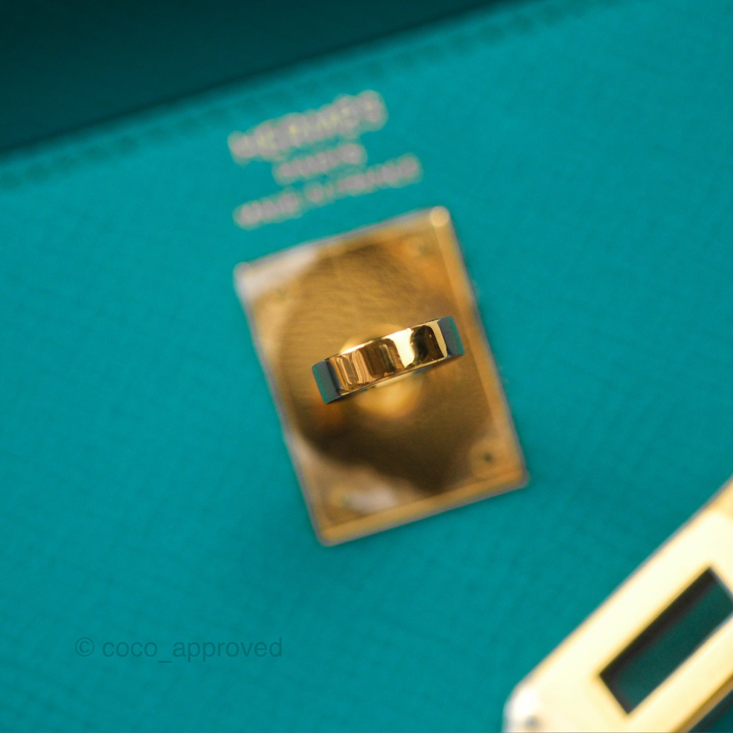 Hermès Sellier Kelly 25 Bleu Paon 7F Epsom Gold Hardware