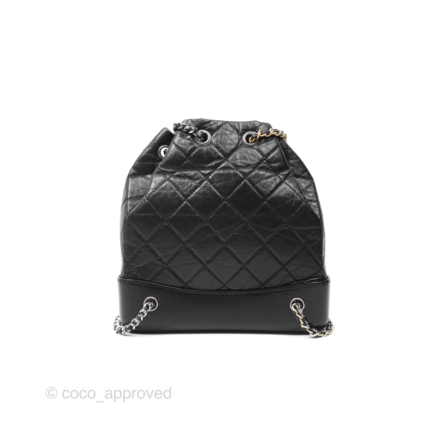 Chanel Small Gabrielle Backpack Black Aged Calfskin