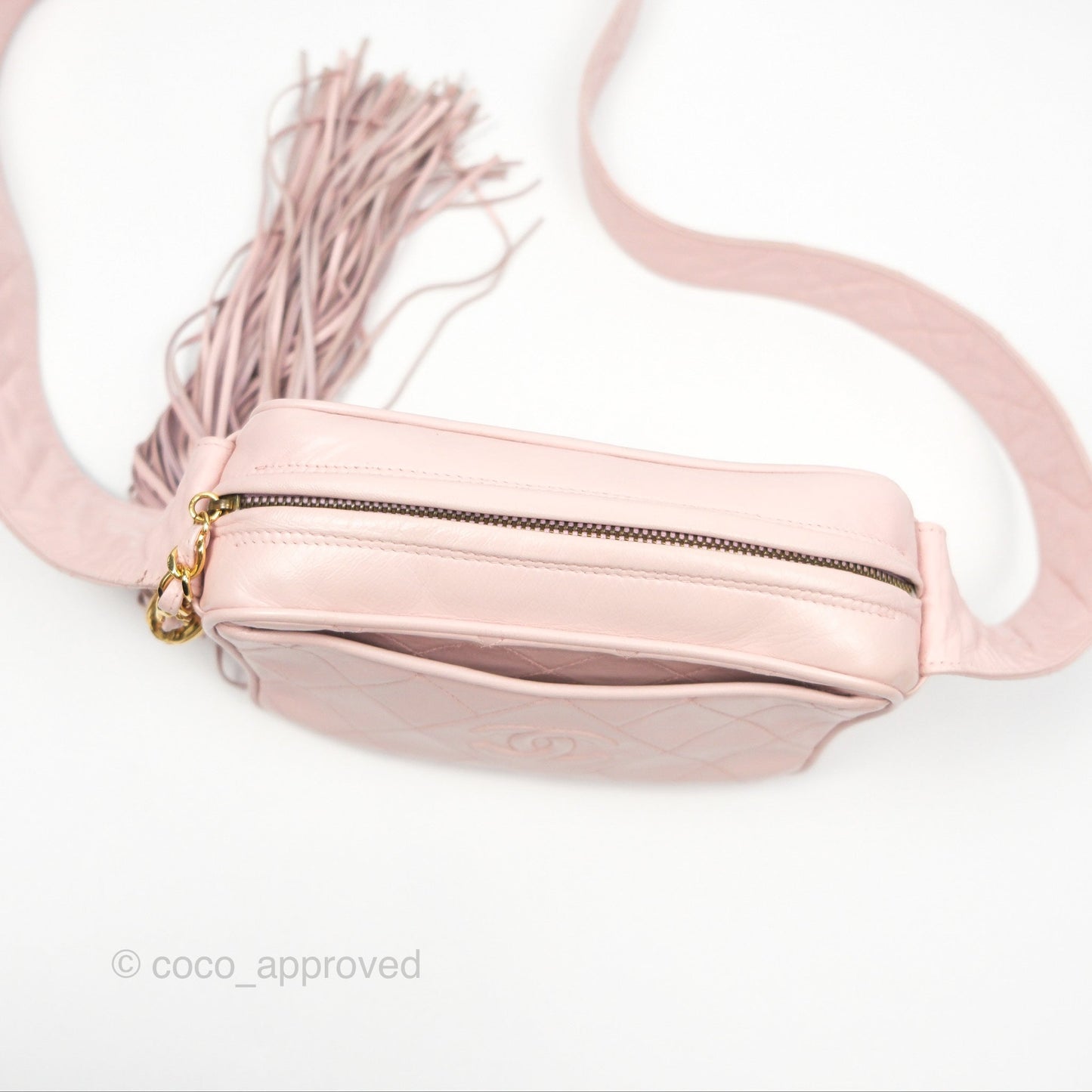 Chanel Vintage Camera Bag Pink Lambskin Gold Hardware