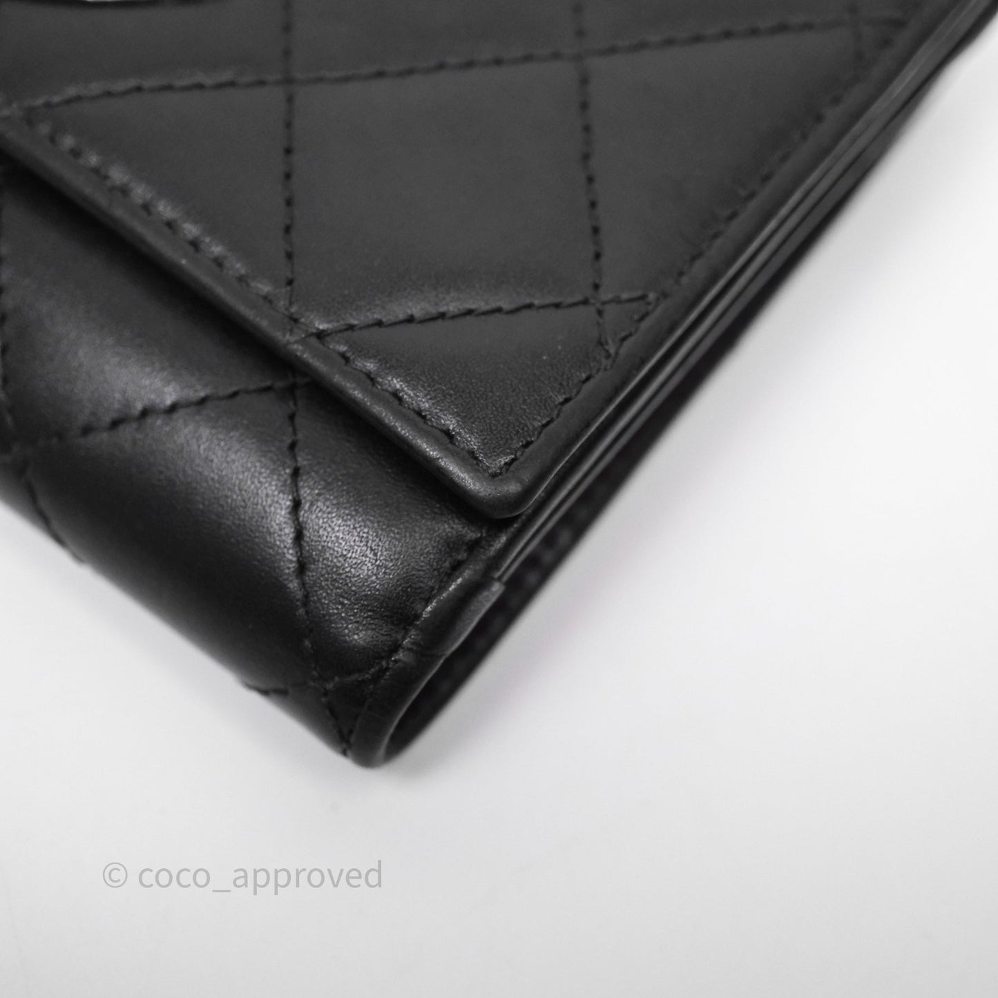 Chanel Quilted Cambon Short Wallet Black