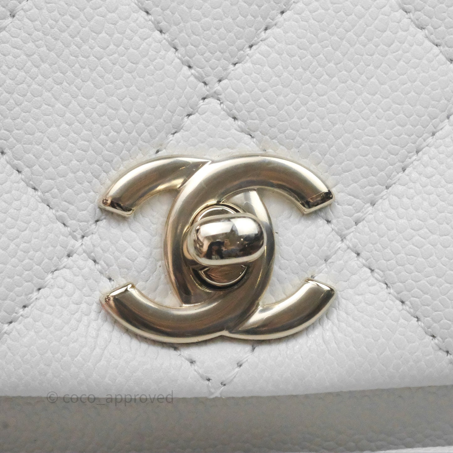 Chanel Small Duma Backpack White Caviar Gold Hardware