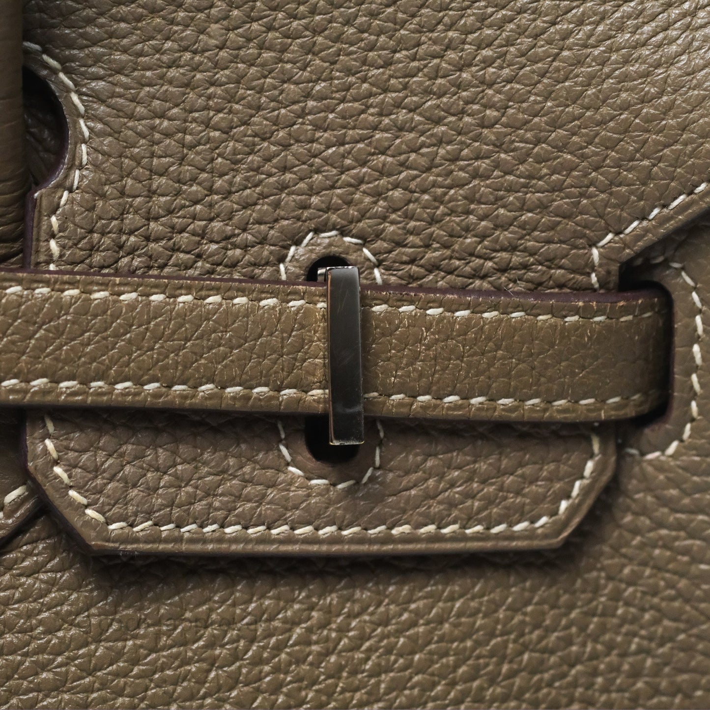 Hermes Birkin 25 Retourne Etoupe 18 Clemence Palladium Hardware