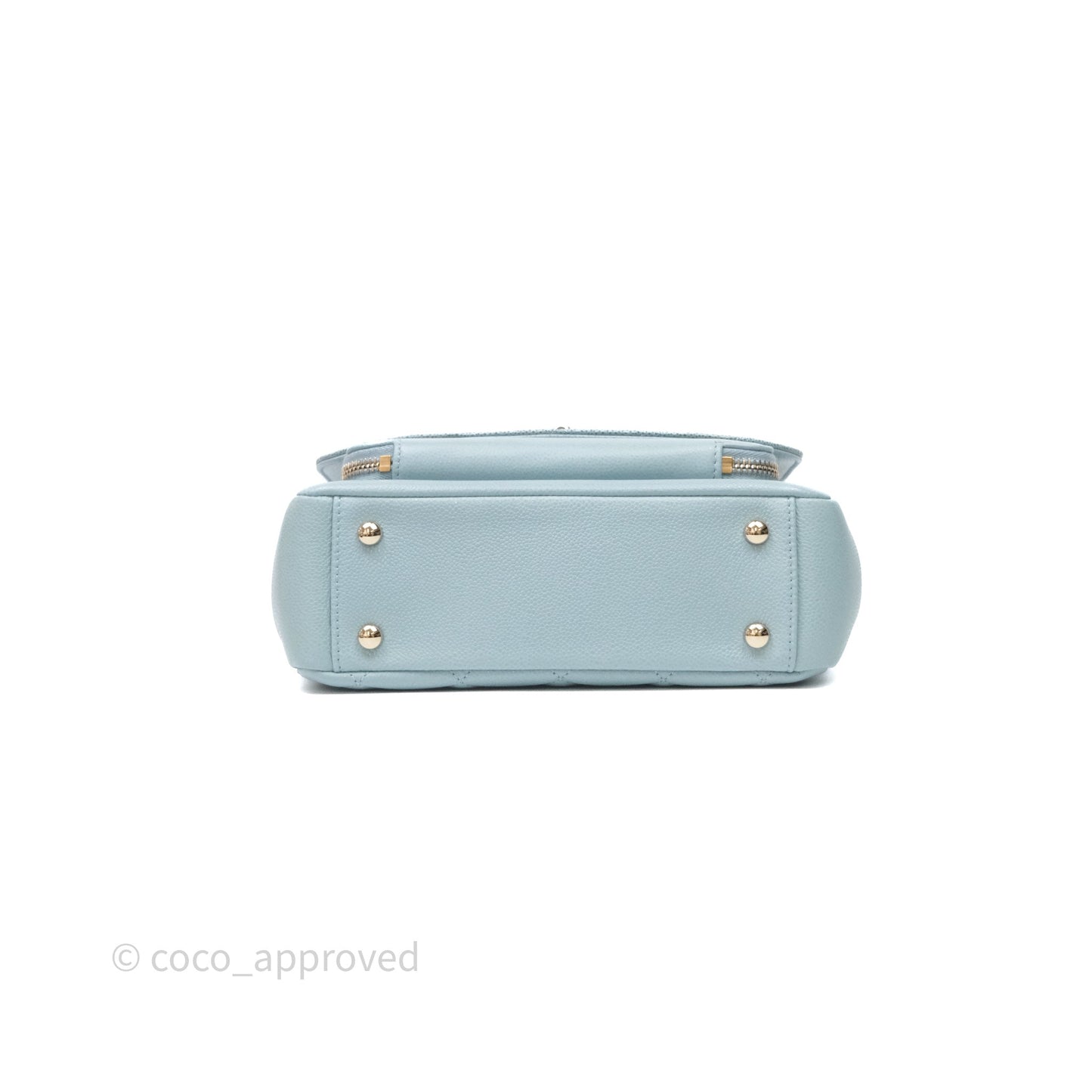 Chanel Quilted Medium Business Affinity Flap Blue Caviar Gold Hardware