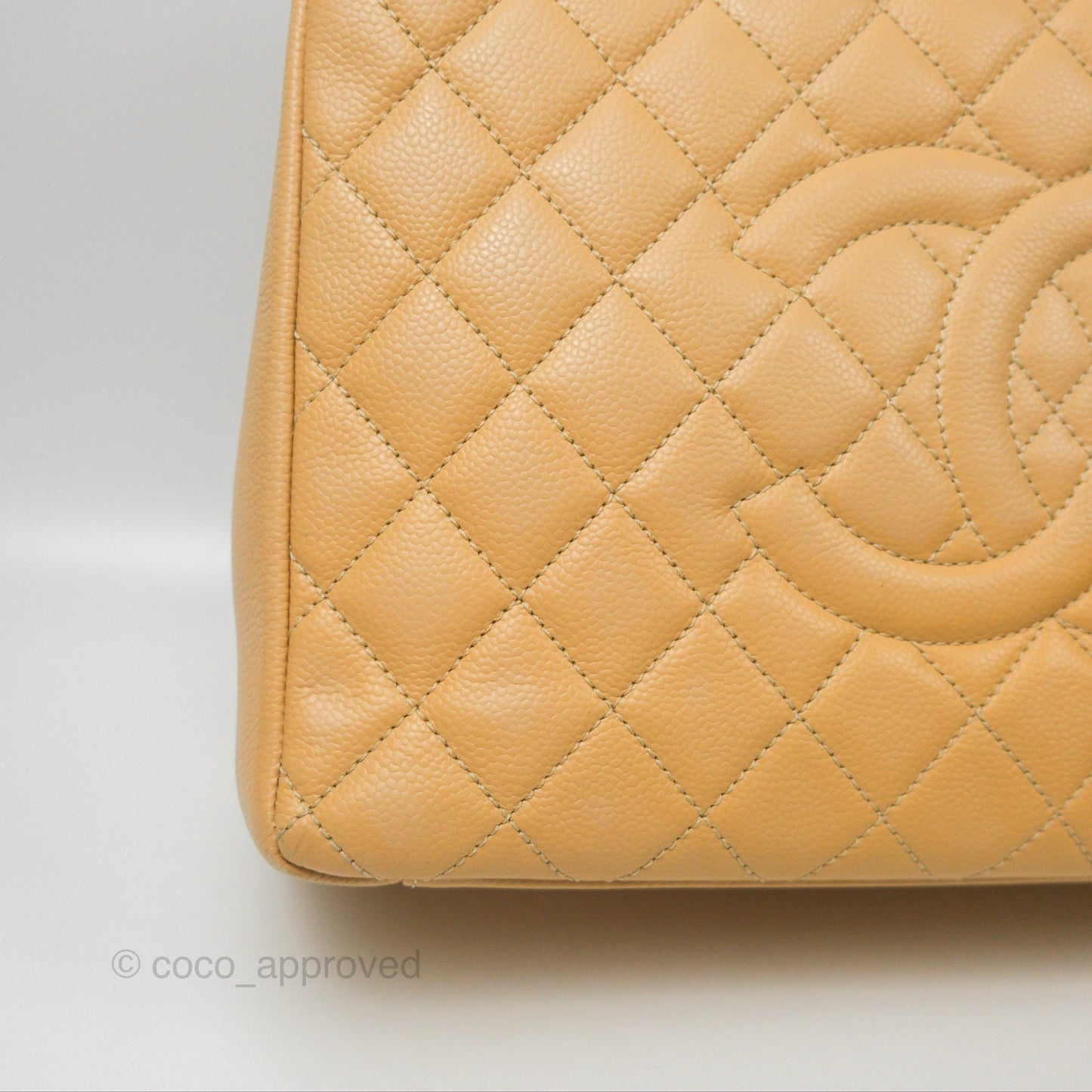 Chanel GST Beige Caviar Gold Hardware