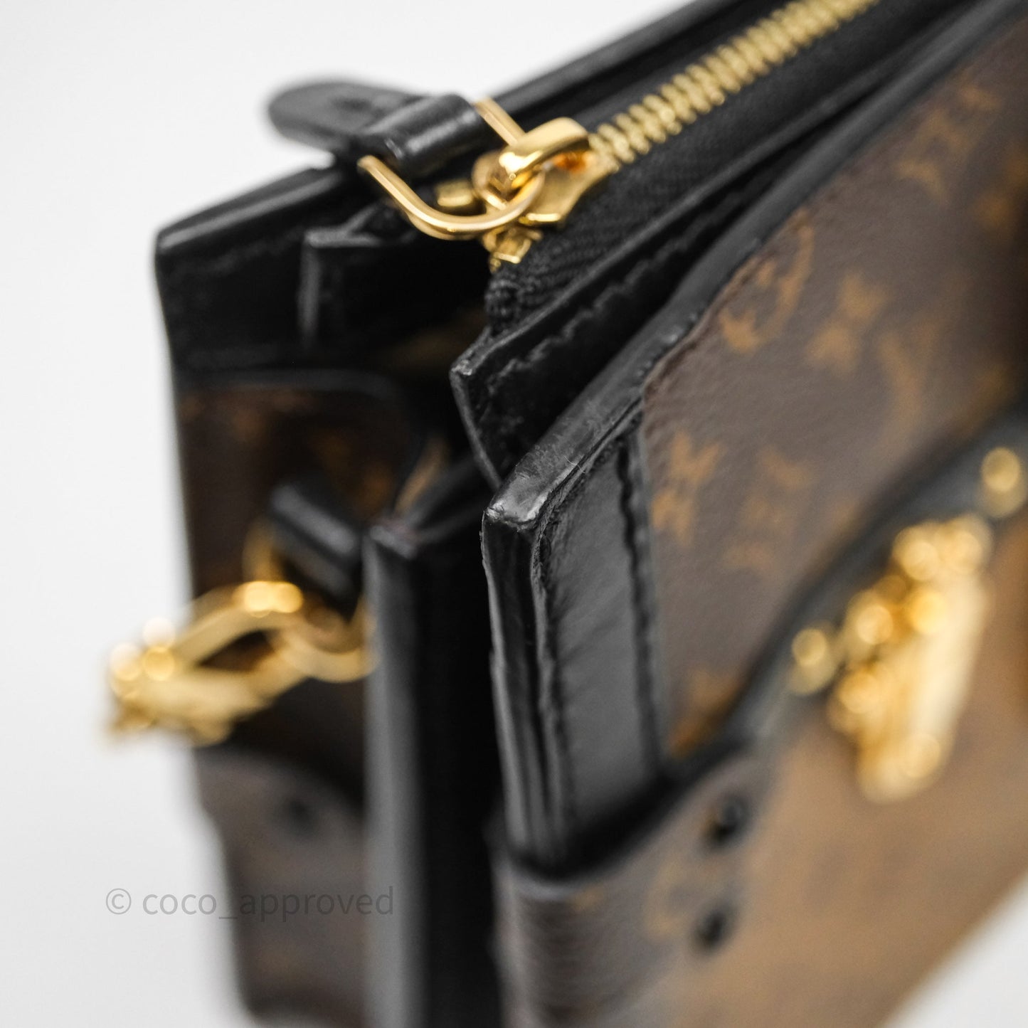 Louis Vuitton Monogram Reverse Trunk Clutch Bag