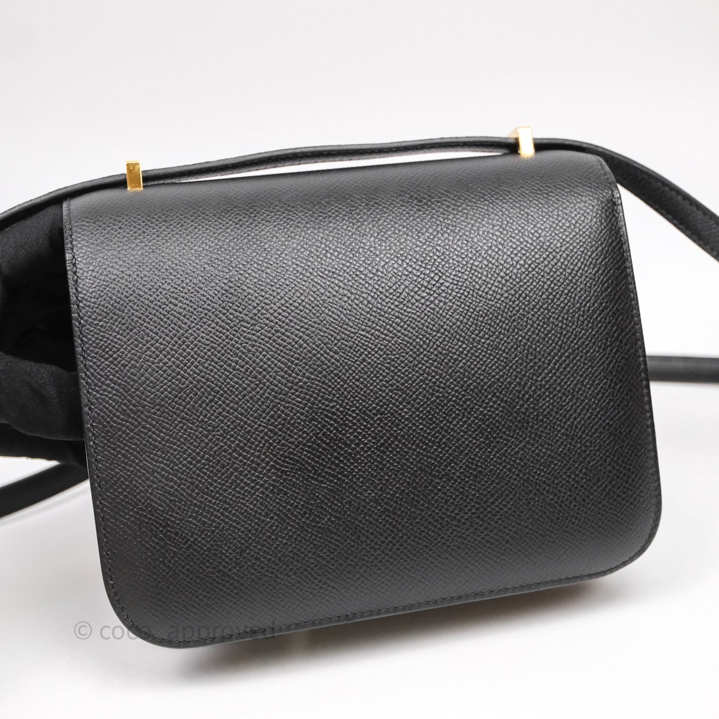 Hermès Constance Mini 18cm Black Epsom Gold Hardware