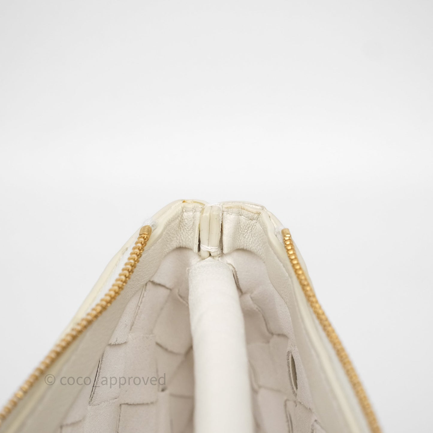 Bottega Veneta Small Turn Pouch Nappa Intrecciato White