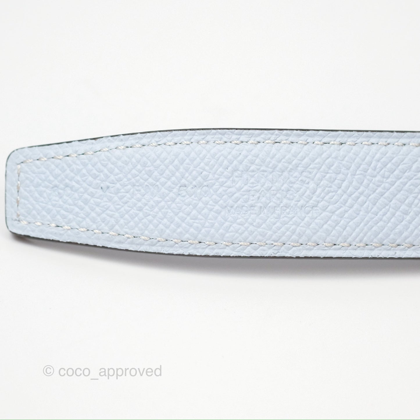 Hermes Gamma Belt Buckle Reversible Leather Strap 24 mm