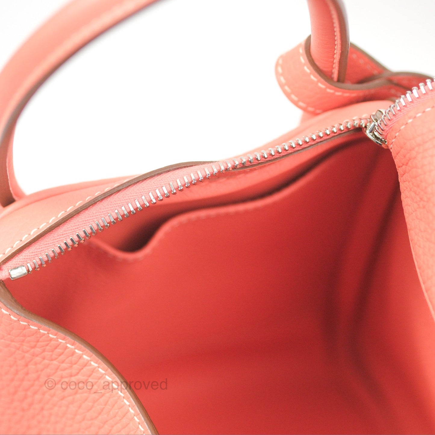 Hermès Lindy 30 Flamingo Clemence Palladium Hardware