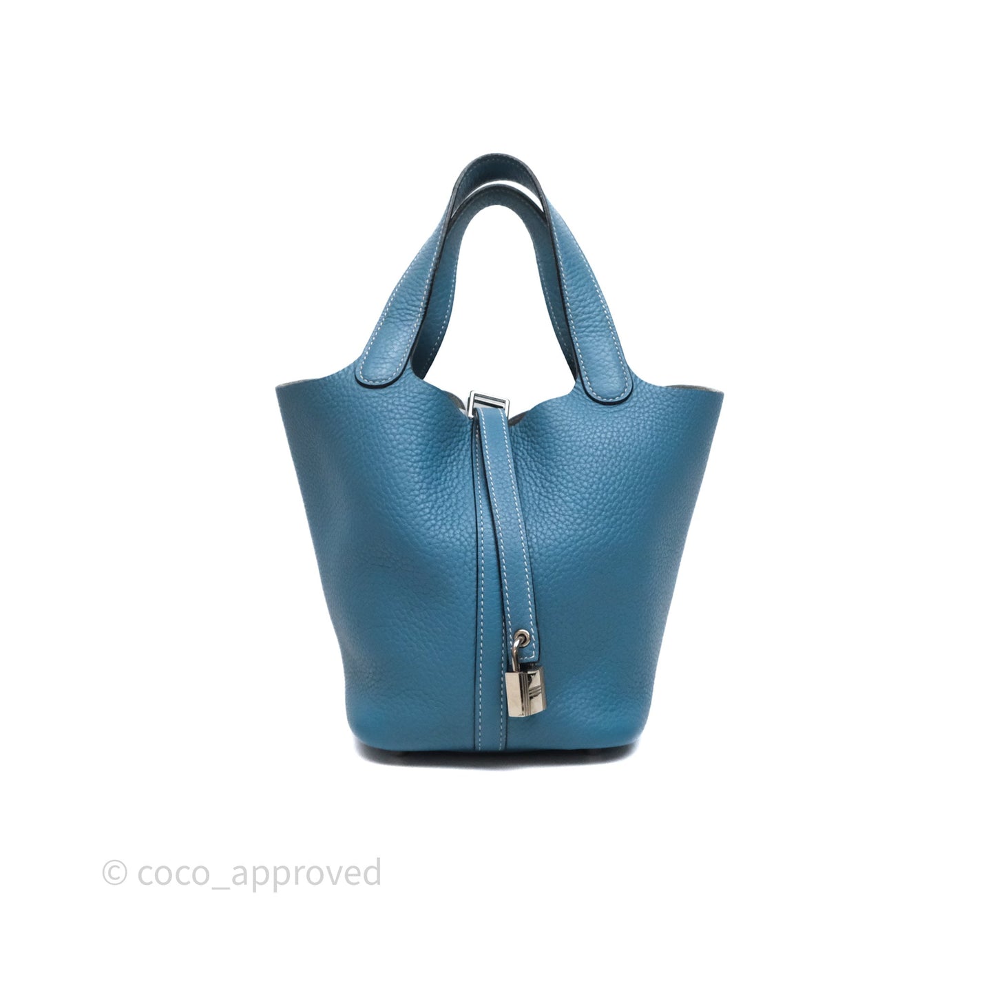 Hermès Picotin 18 Blue Jean 75 Clemence Palladium Hardware