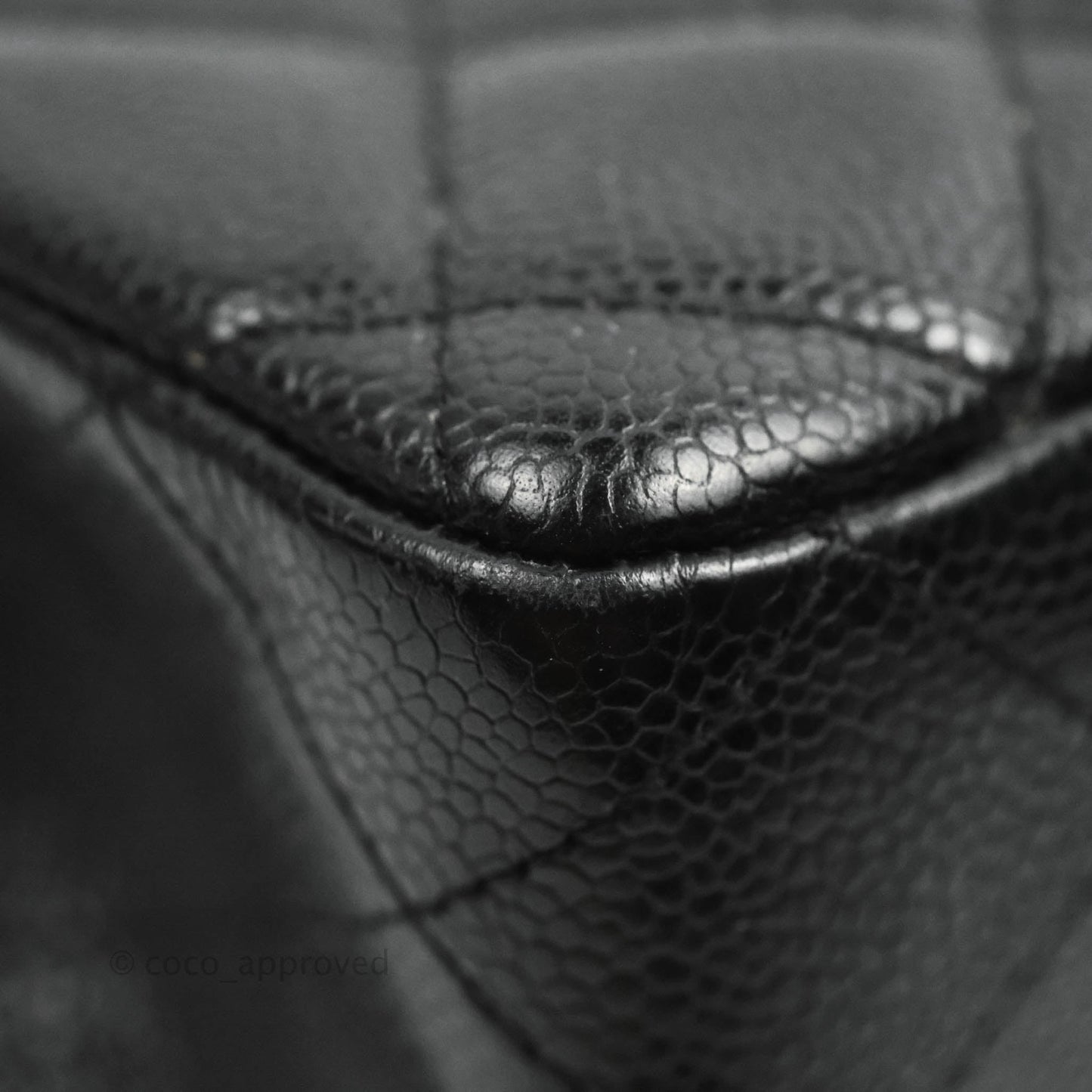 Chanel Single Flap Maxi Caviar Black Silver Hardware