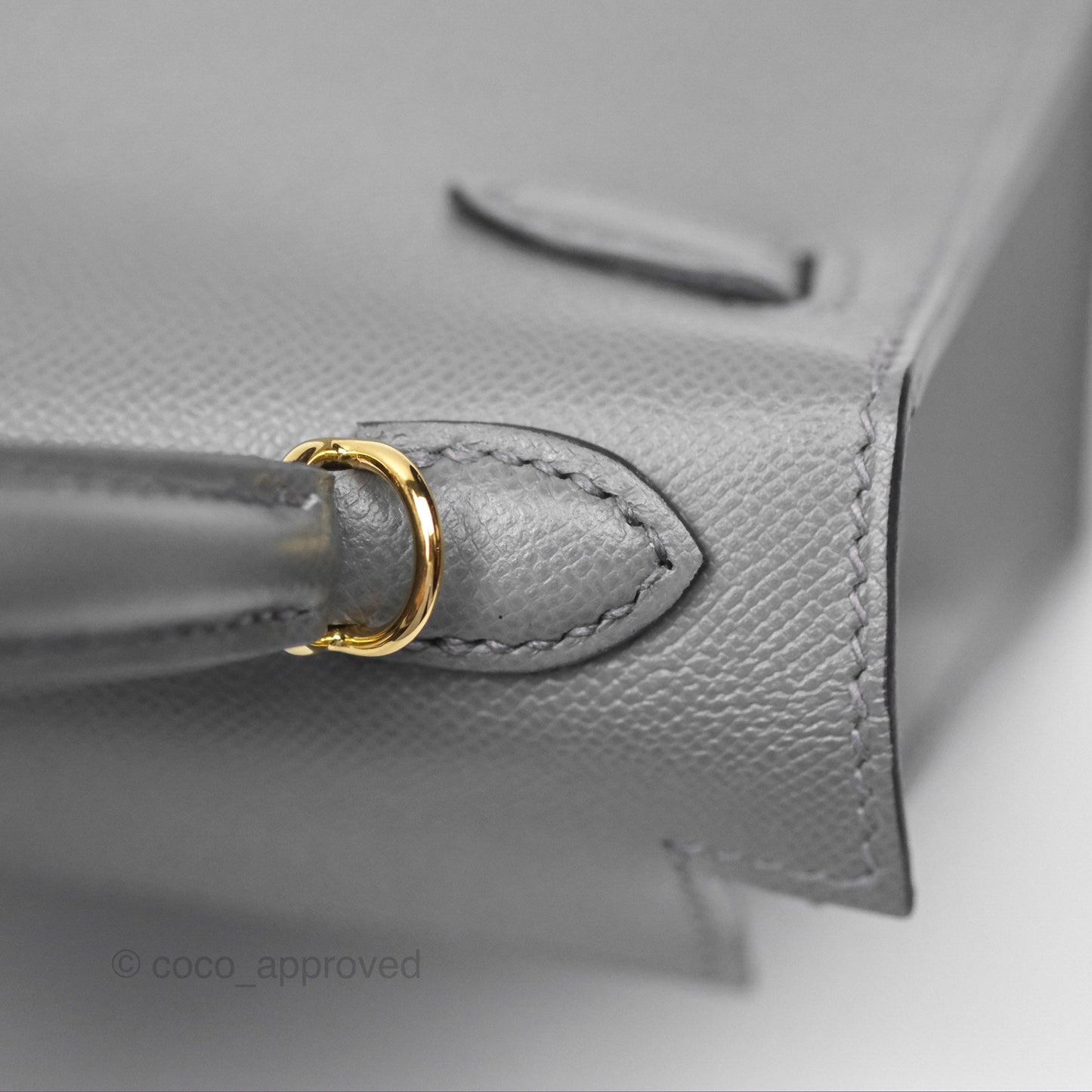 Hermès Mini Kelly II Gris Meyer 0L Madame Leather Gold Hardware