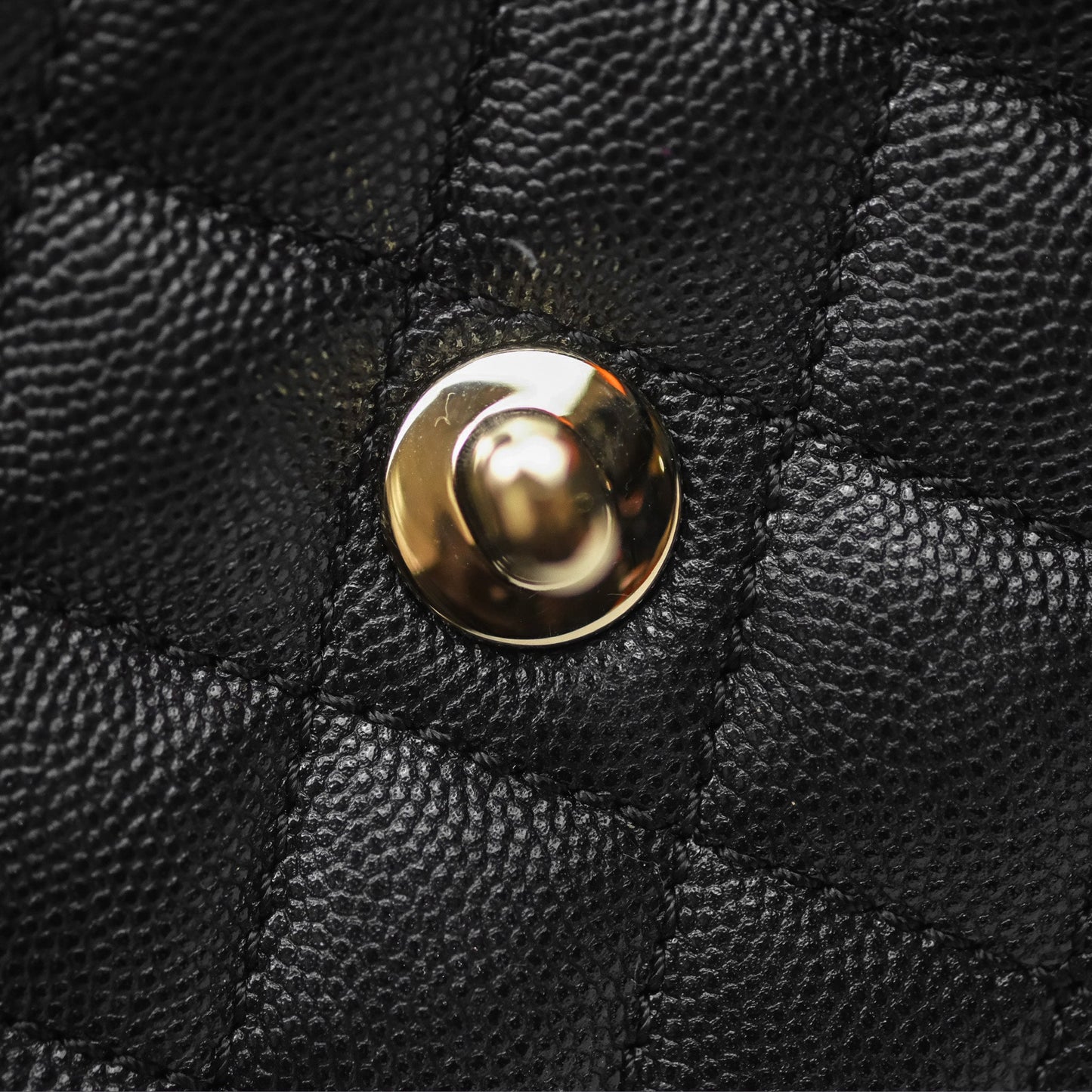 Chanel Small Coco Handle Quilted Black Caviar Gold Hardware