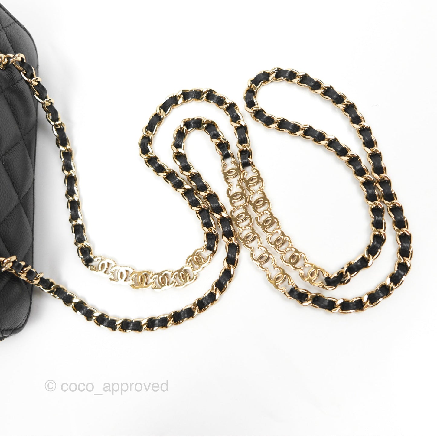 Chanel Vanity Rectangular with CC Chain Black Caviar Gold Hardware