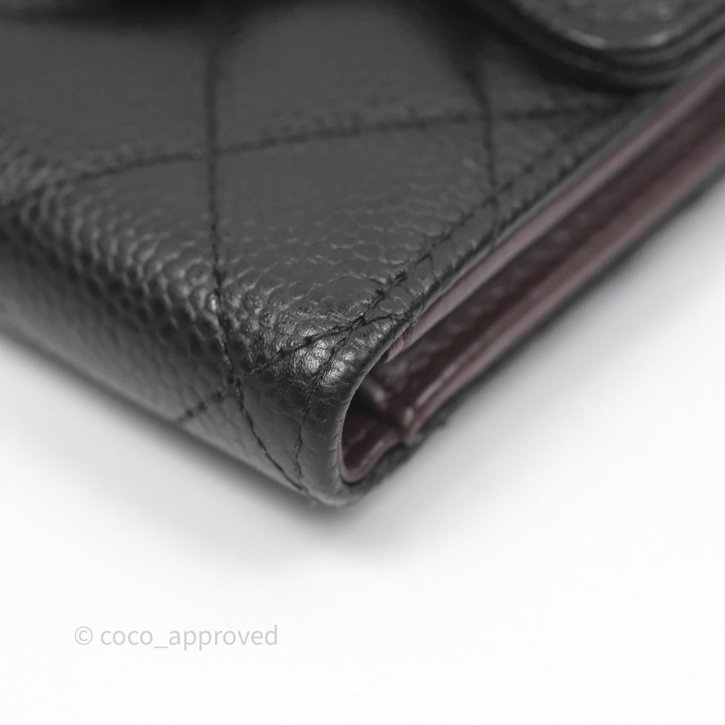 Chanel Classic Short Flap Wallet Black Caviar Gold Hardware
