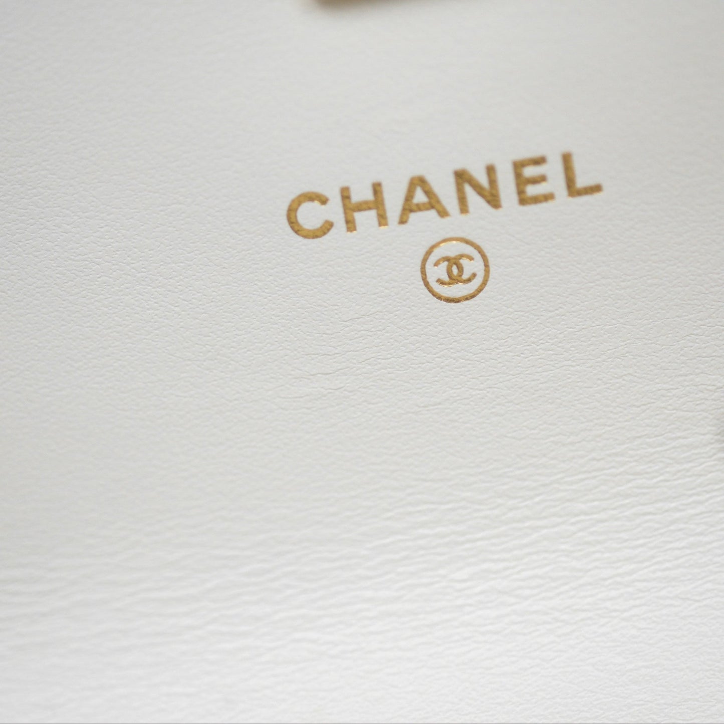 Chanel Mini WOC Bag Charm White Caviar Gold Hardware