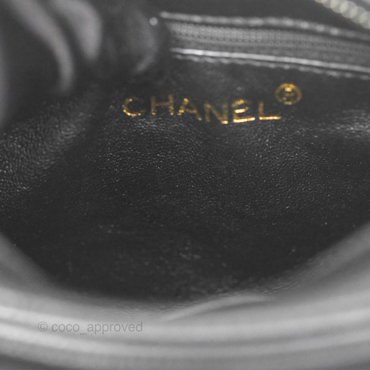 Chanel Vintage Small Camera Bag Black Caviar Gold Hardware
