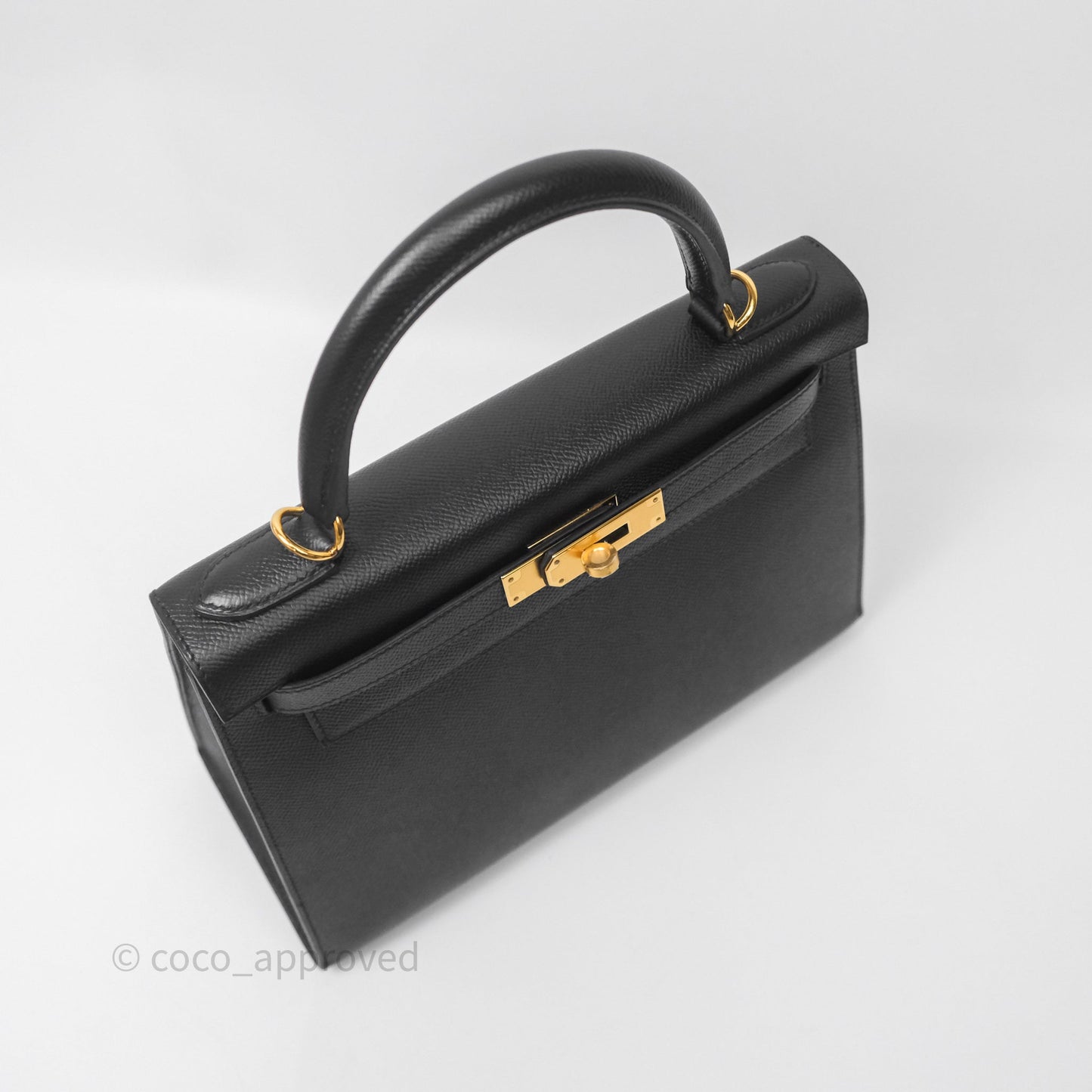 Hermès Kelly 28 Noir 89 Epsom Gold Hardware