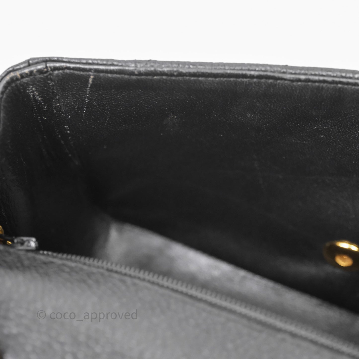 Chanel Vintage Small Classic Diana Flap Bag Black Caviar 24K Gold Hardware