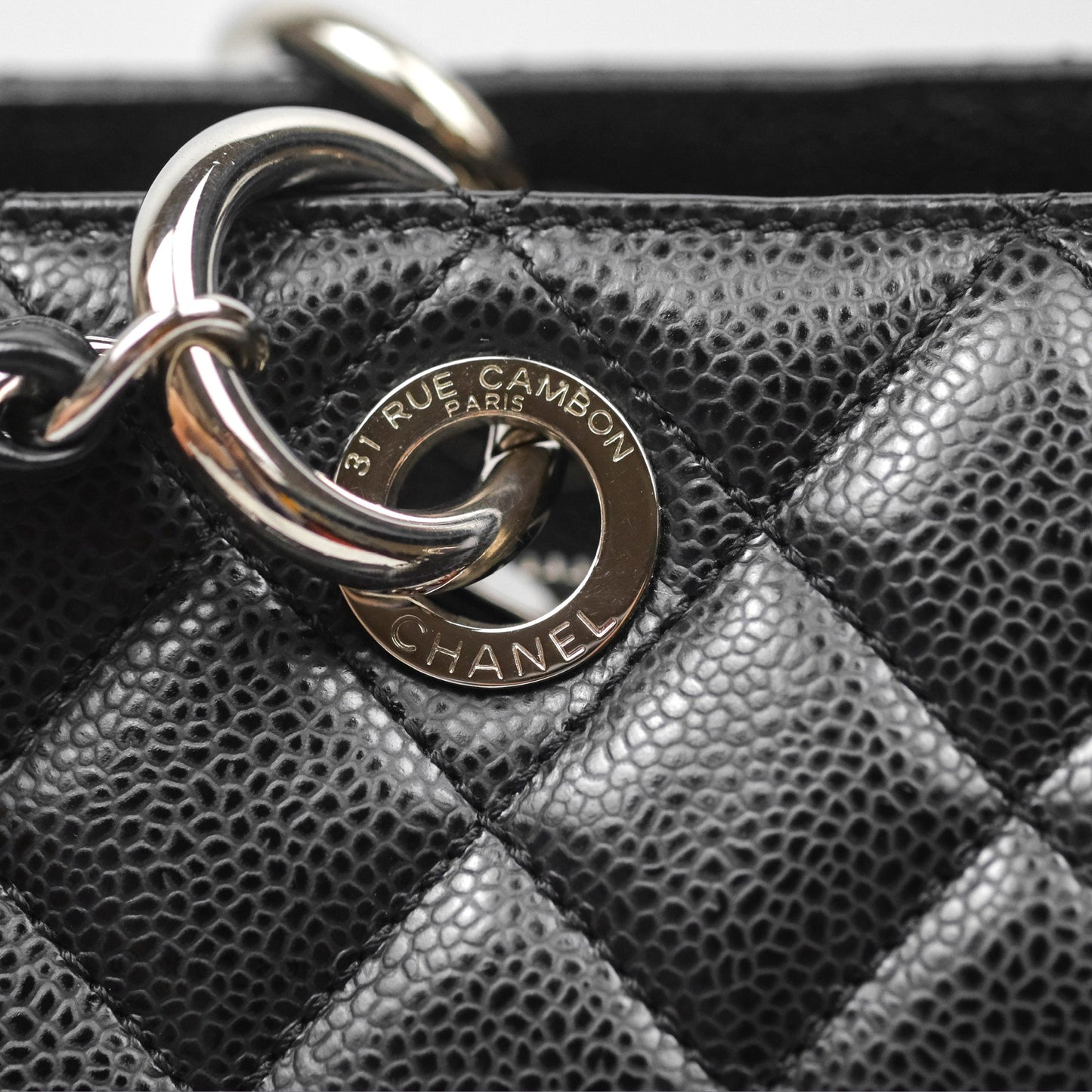 Chanel GST Black Caviar Silver Hardware