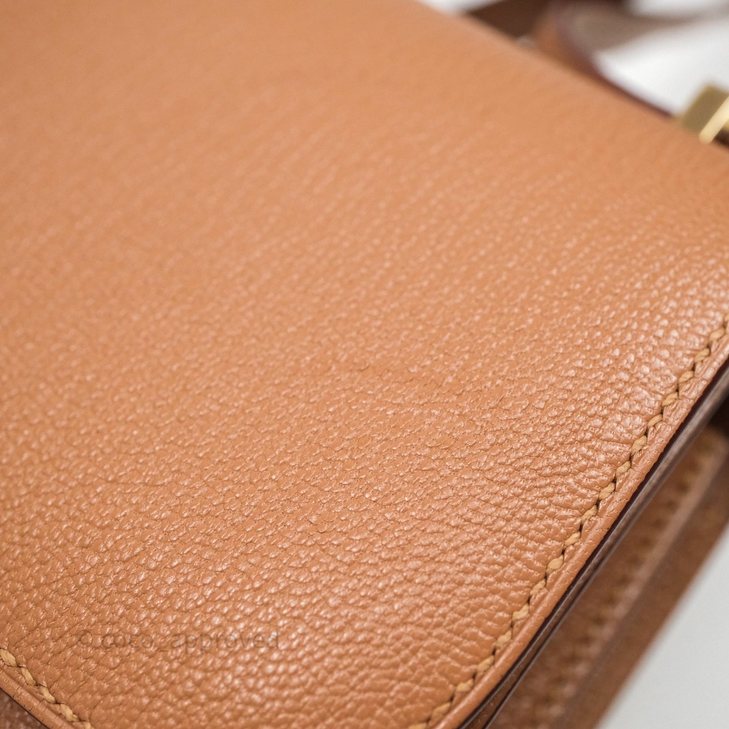 Hermès Constance Mini Quebracho Chevre Gold Hardware