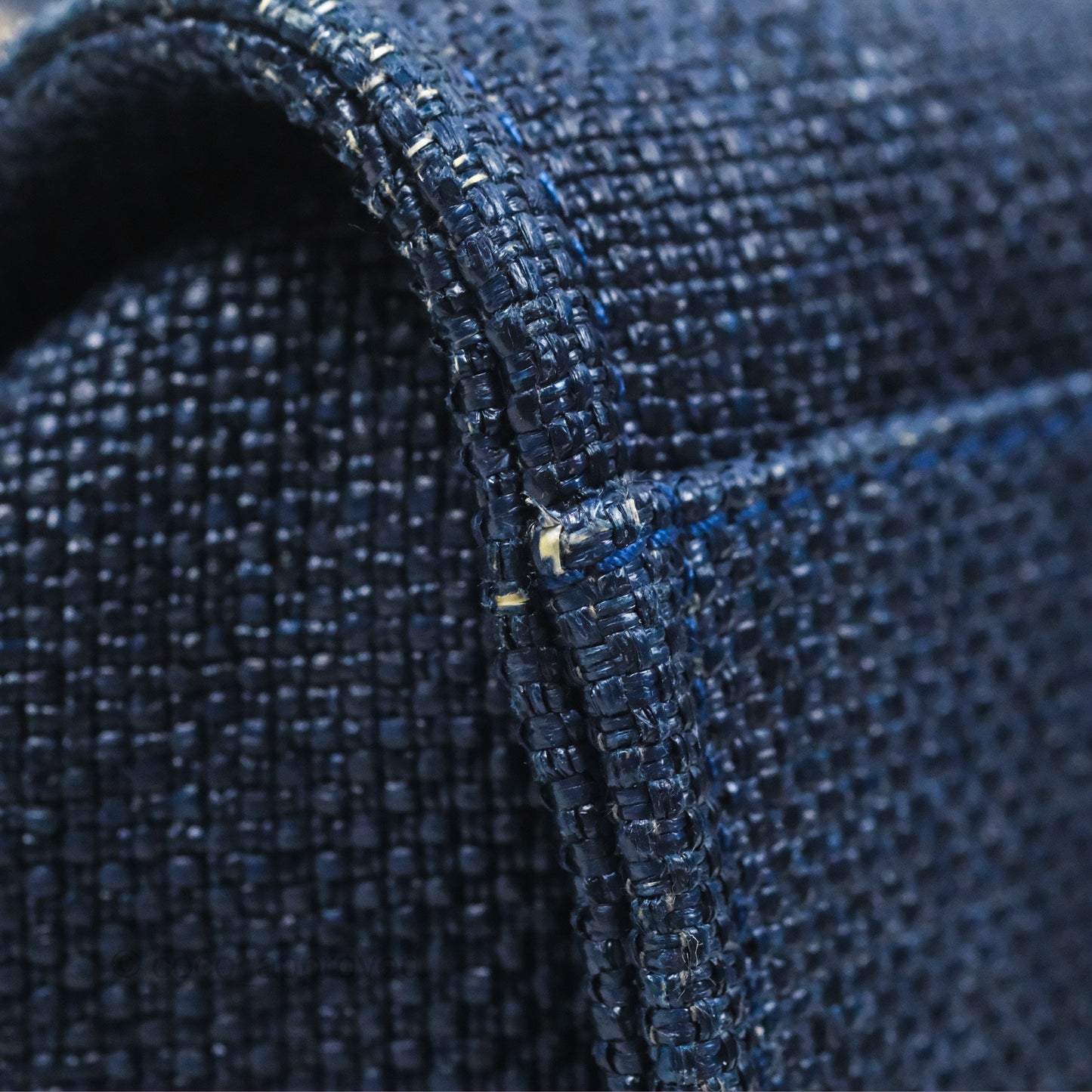 Chanel Medium Deauville Navy Canvas Gold Hardware