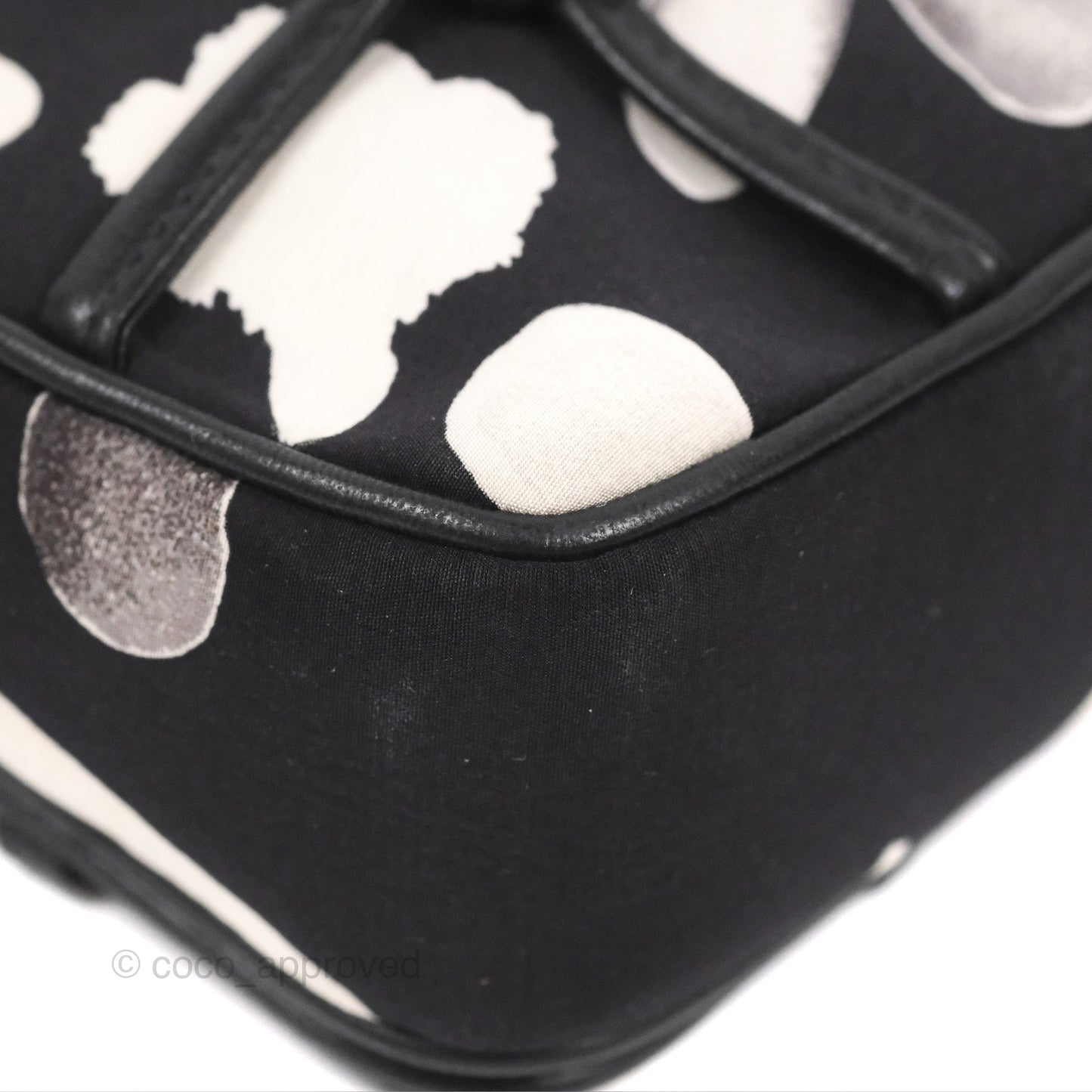 Chanel Timeless Tahiti Canvas Bag Navy Leather
