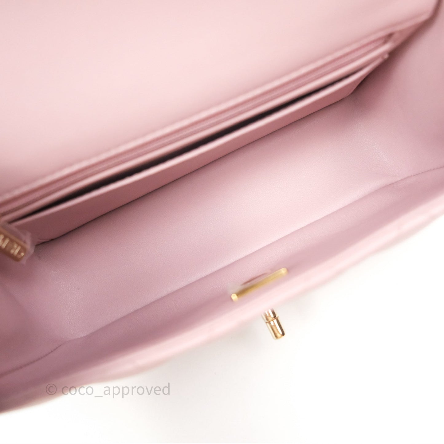 Chanel Top Handle Mini Rectangular Flap Lilac Pink Lambskin Gold Hardware