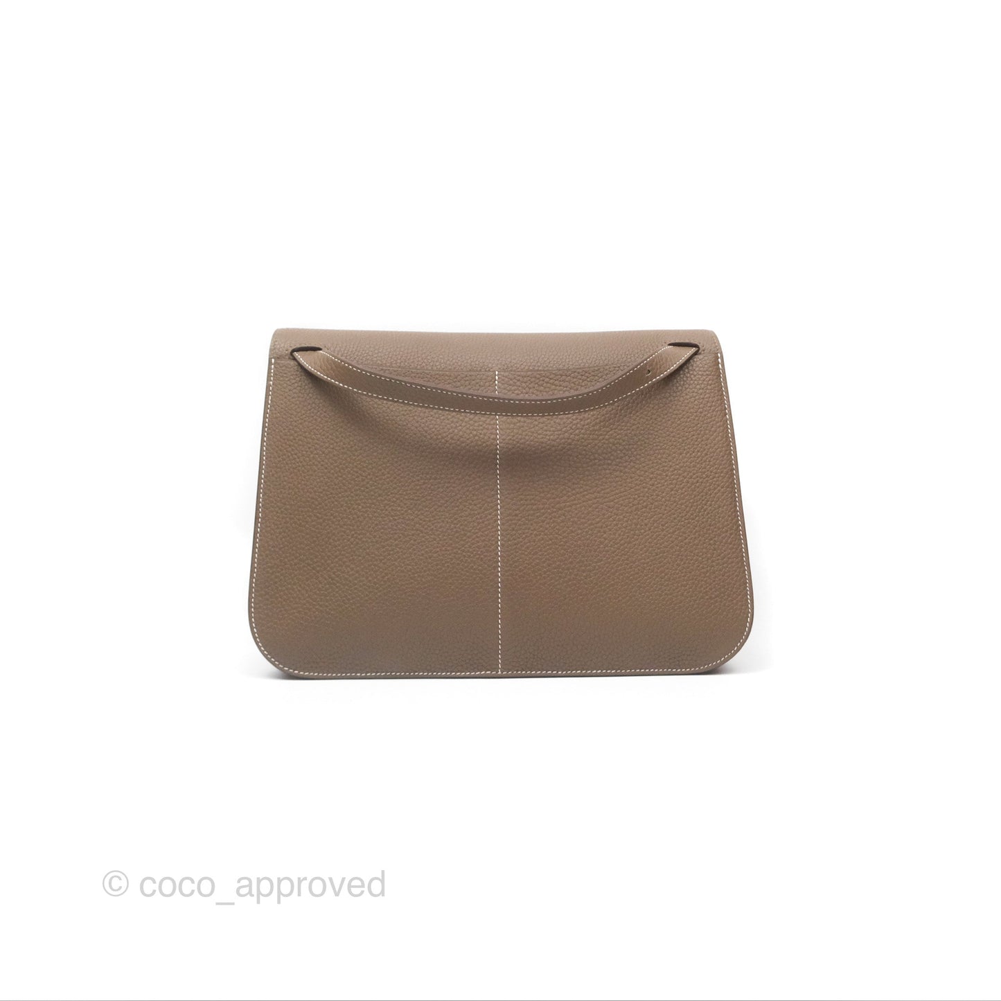 Hermès Halzan 31 Etoupe Clemence Gold Hardware