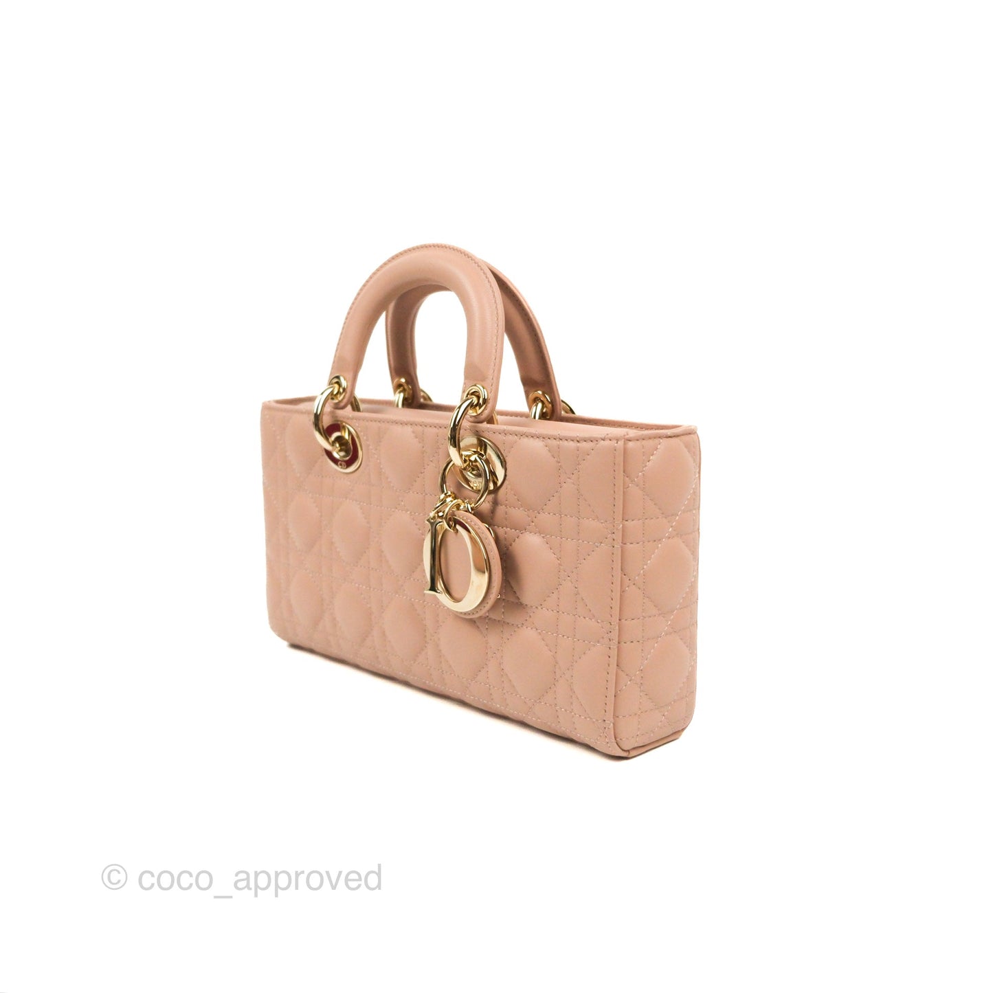 Dior Medium Lady D-Joy Bag Nude Pink Lambskin Cannage